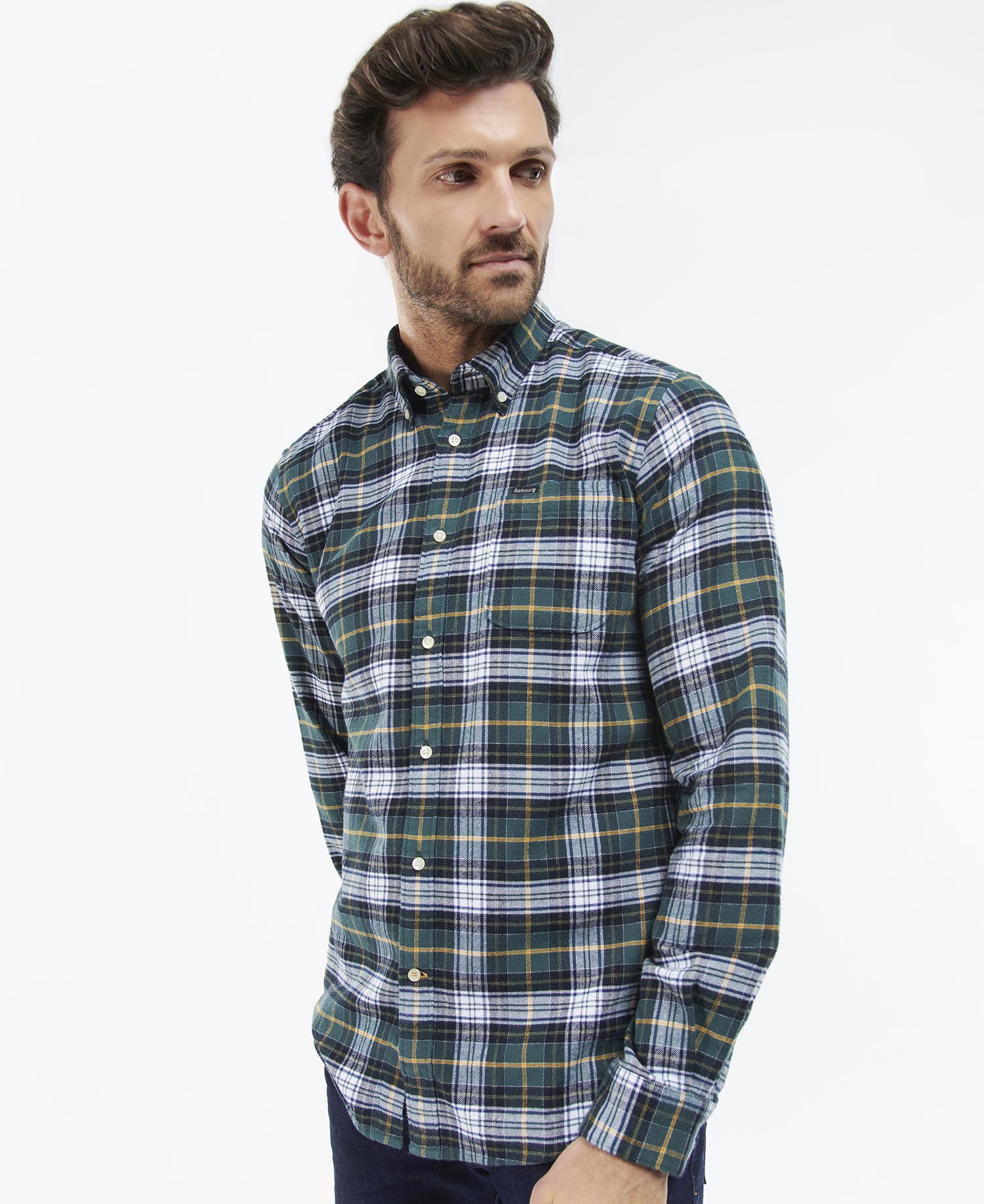 Barbour Alderton Tailored Men's Shirts Green | 348071-DPG