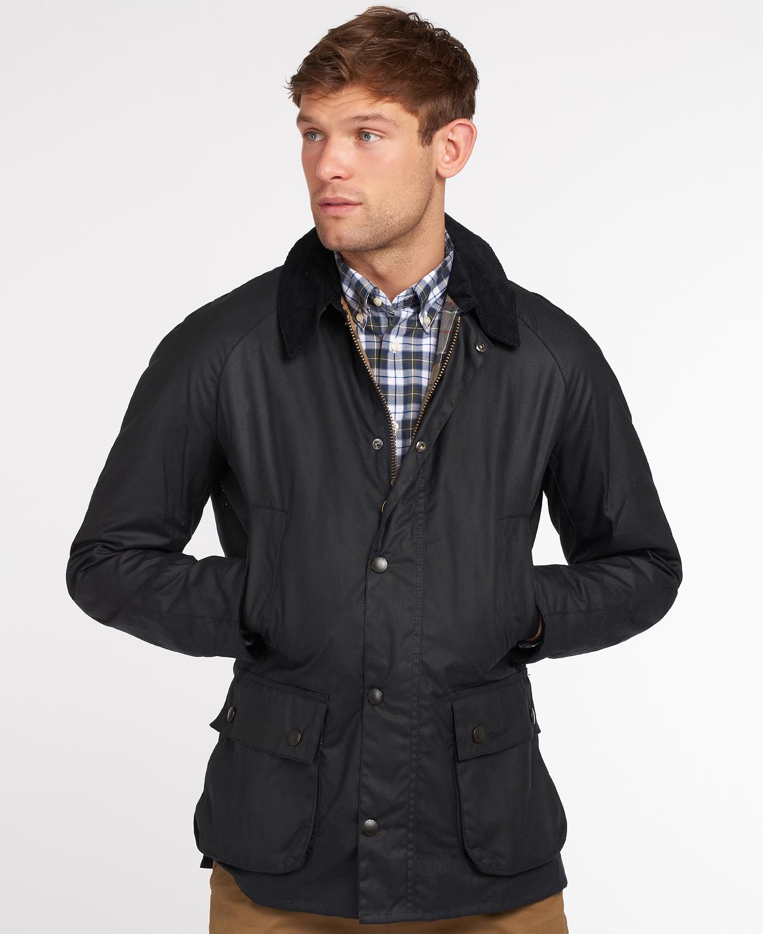 Barbour Ashby Men's Waxed Jackets Black | 496321-AMY