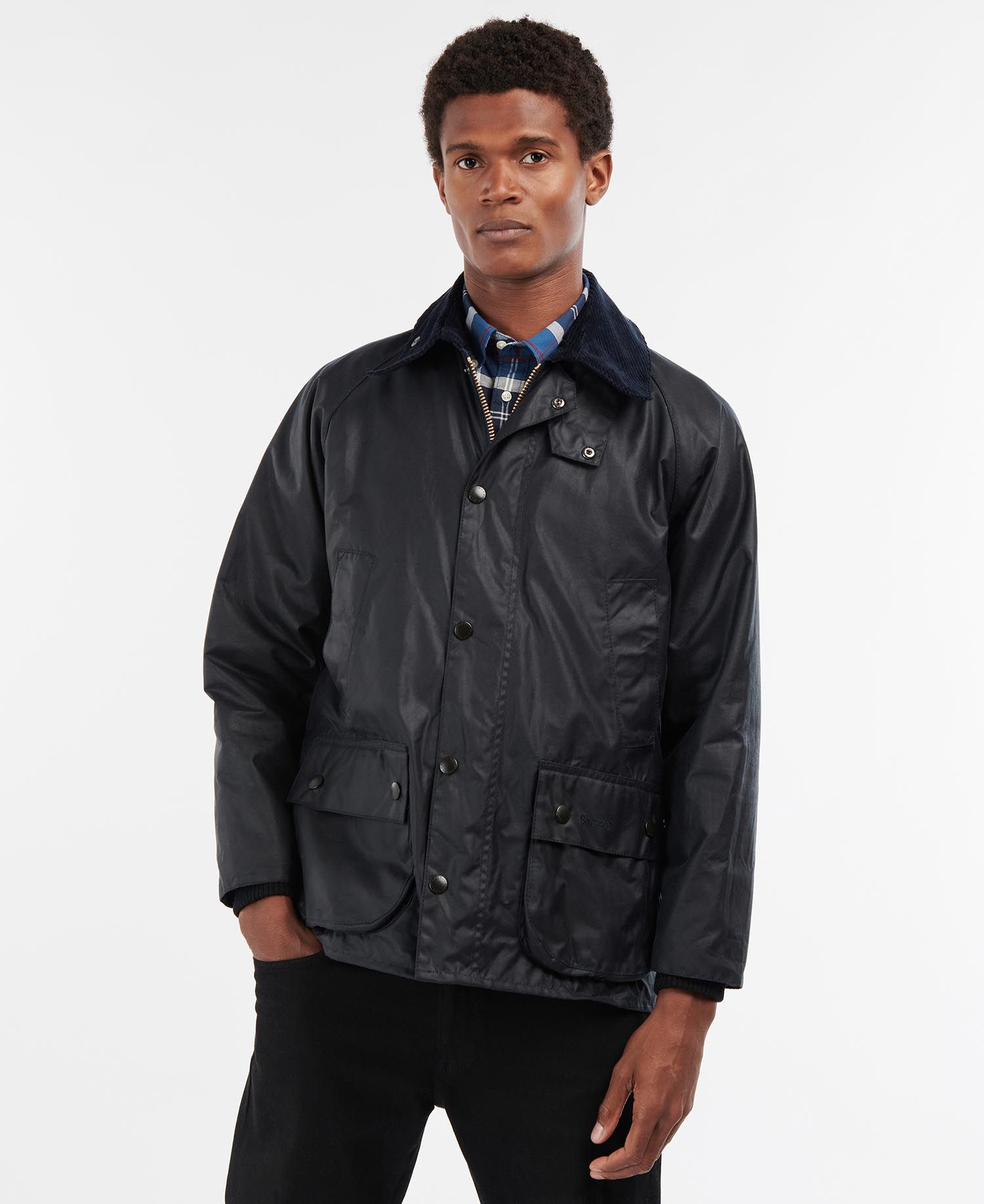 Barbour Bedale Men's Waxed Jackets Black | 930614-ITG