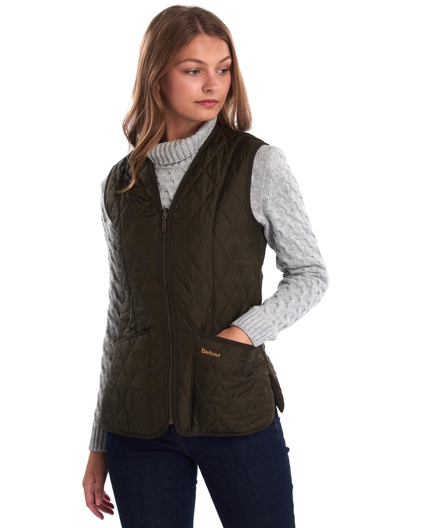 Barbour Betty Interactive Liner Women's Vest Dark Olive | 321645-NMJ