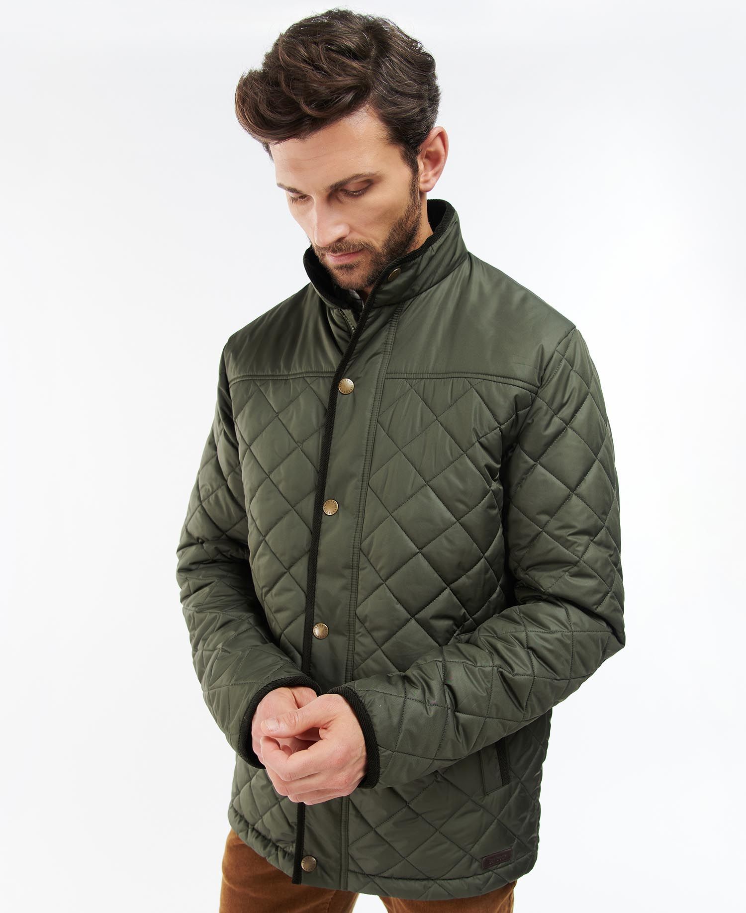 Barbour Brendon Men's Quilted Jackets Dark Olive | 865037-UCM