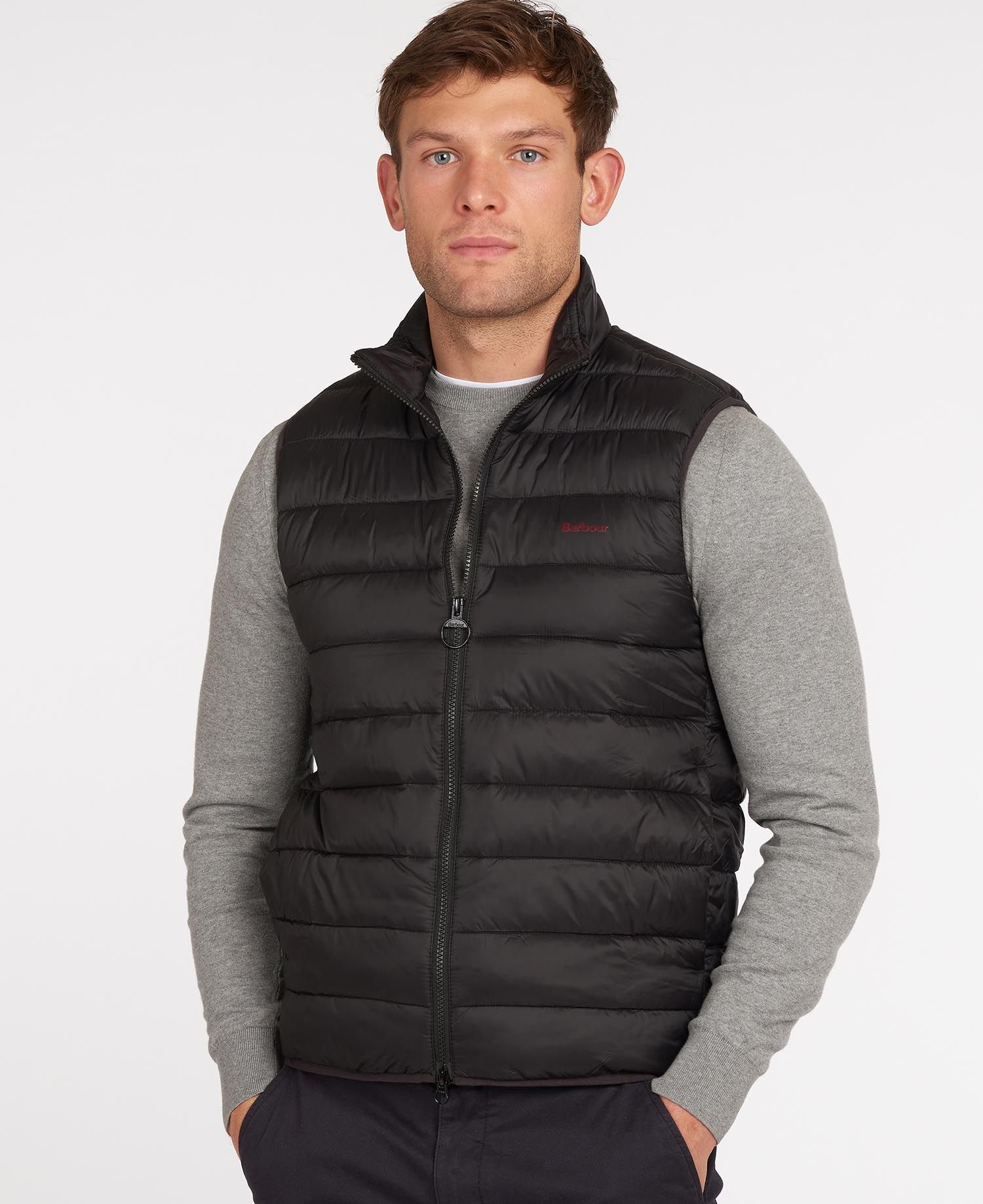 Barbour Bretby Men's Vest Black | 320914-SRQ