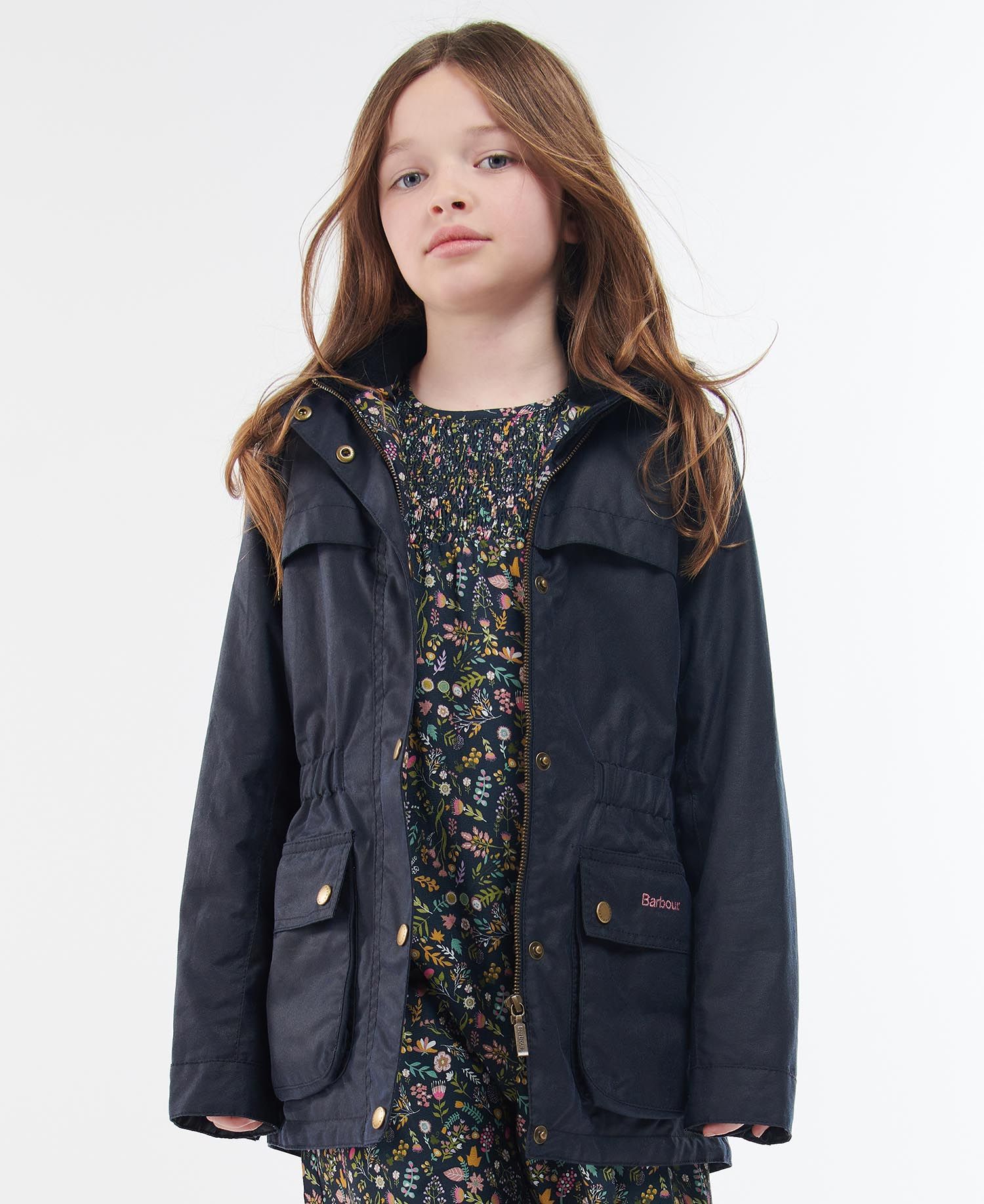 Barbour Cassley Kids' Jackets Navy | 948571-LEH