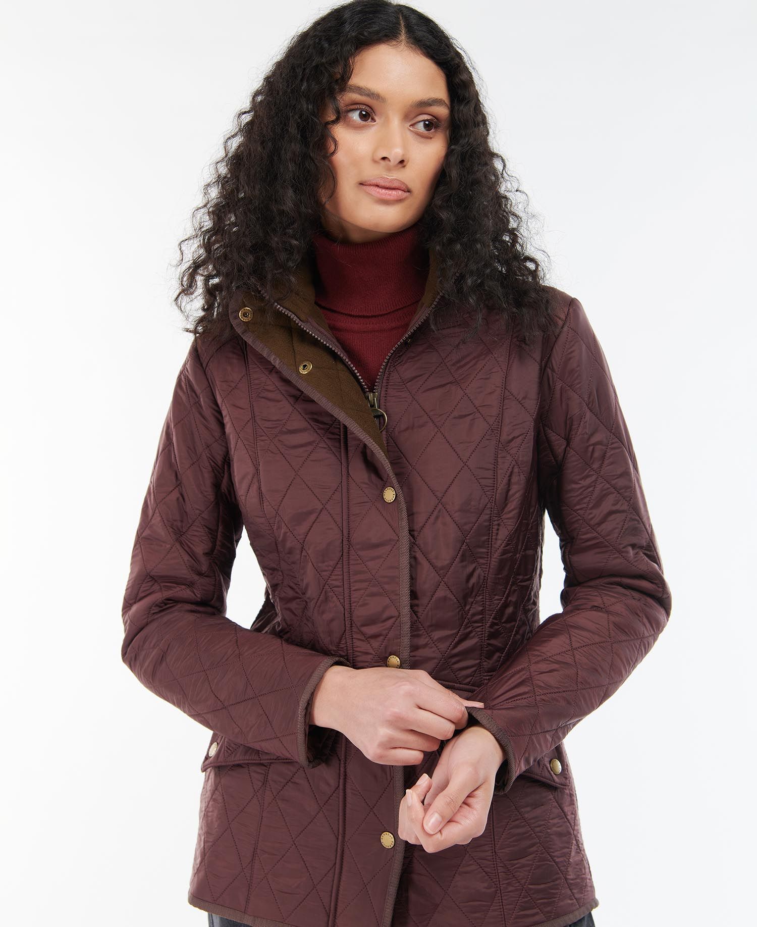 Barbour Cavalry Polarquilt Women's Quilted Jackets Burgundy | 803216-XRZ