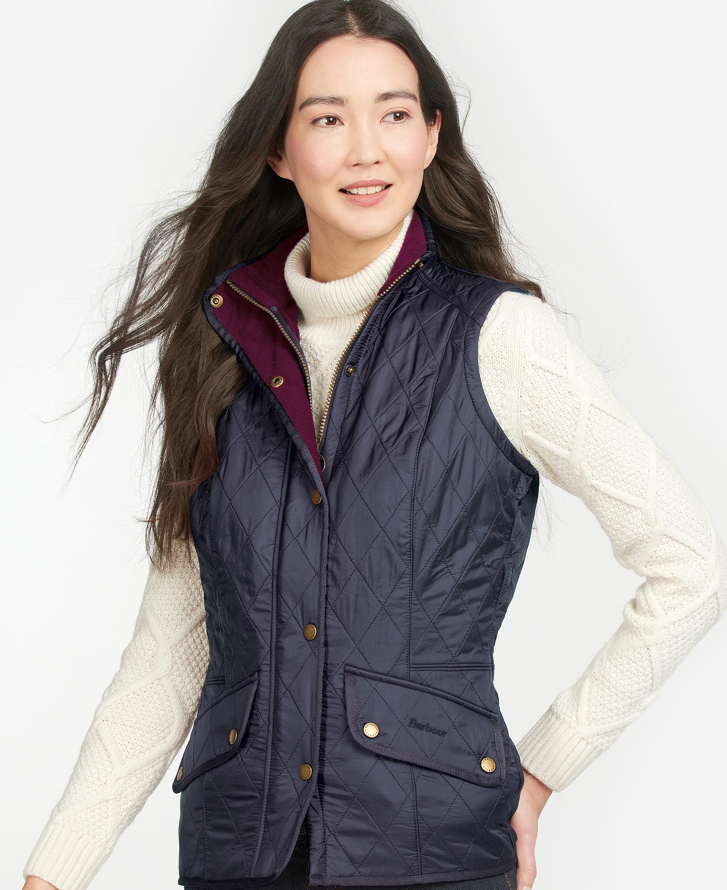 Barbour Cavalry Women's Vest Black | 817053-MAV