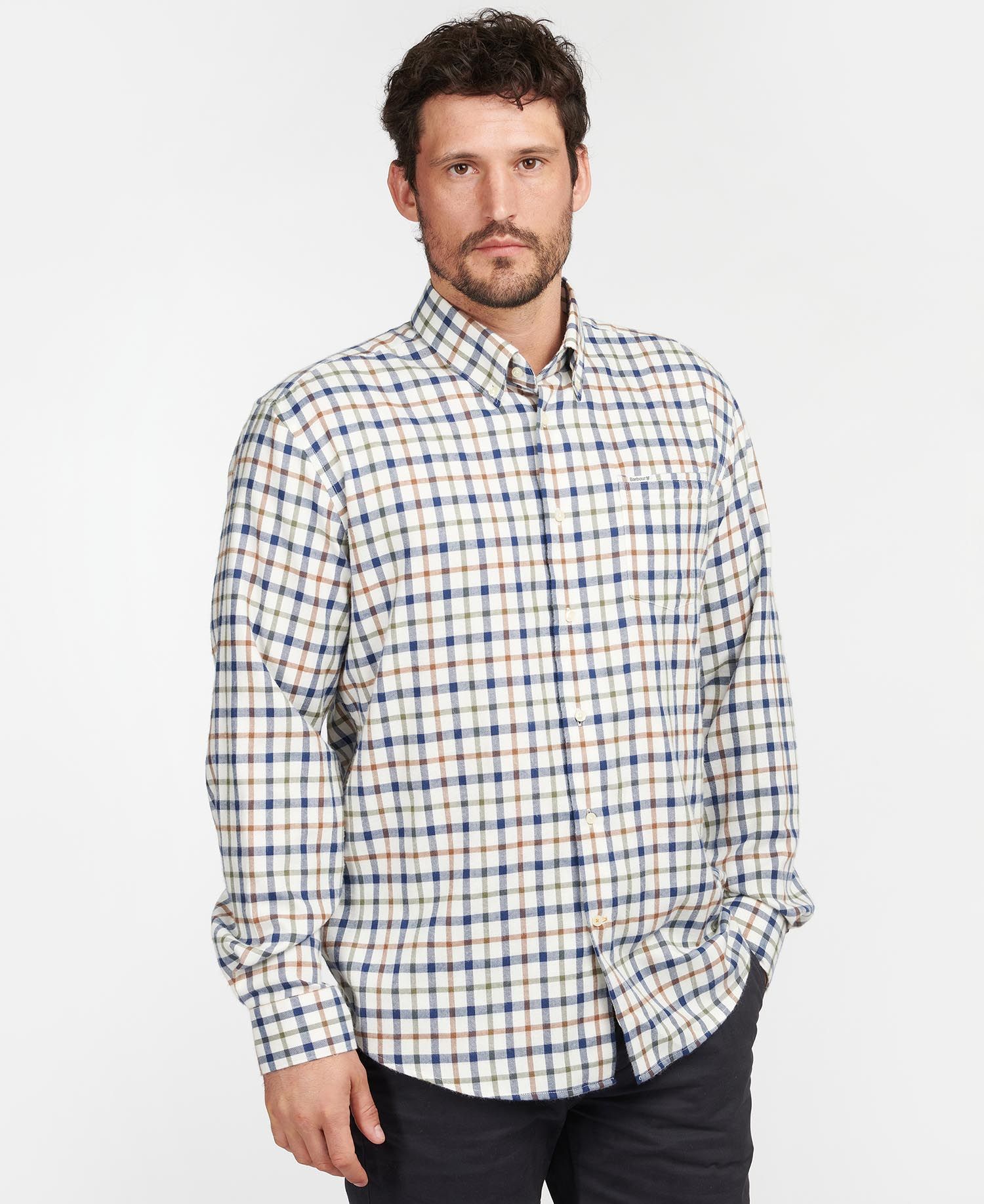 Barbour Coll Thermo Men's Shirts Beige / Multicolor | 407512-WLV