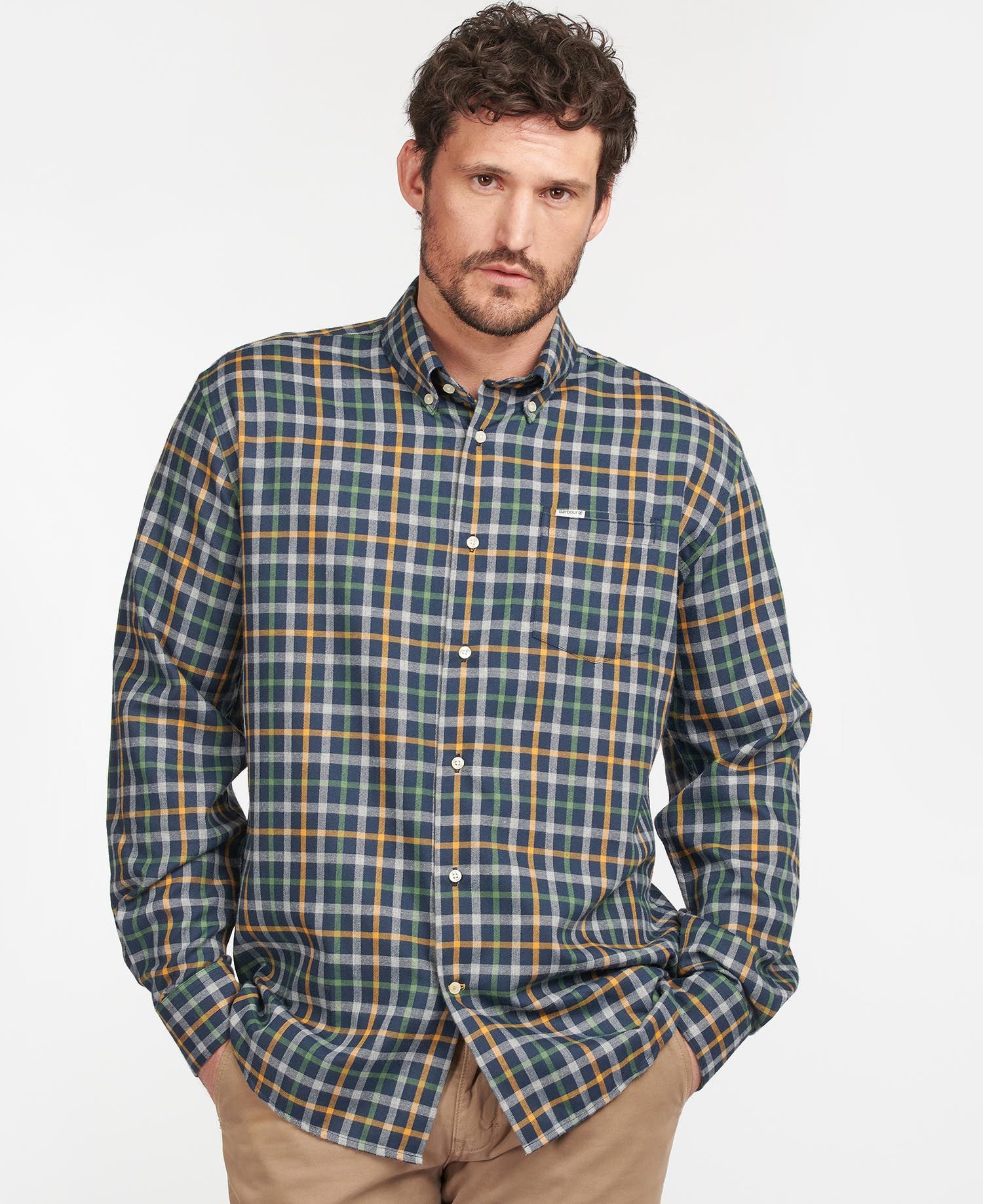 Barbour Coll Thermo Men's Shirts Multicolor | 419078-GOL