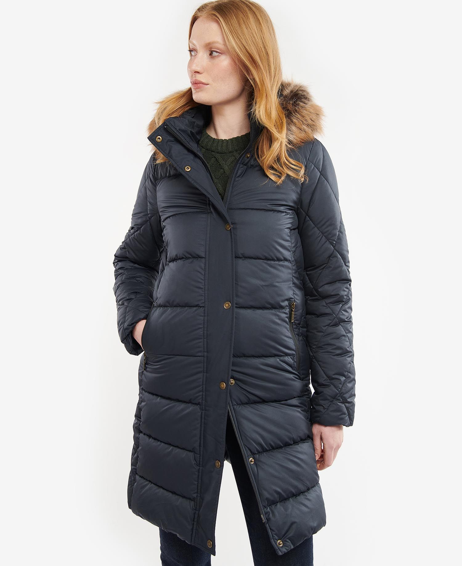 Barbour Daffodil Women's Quilted Jackets Navy | 475160-CLO