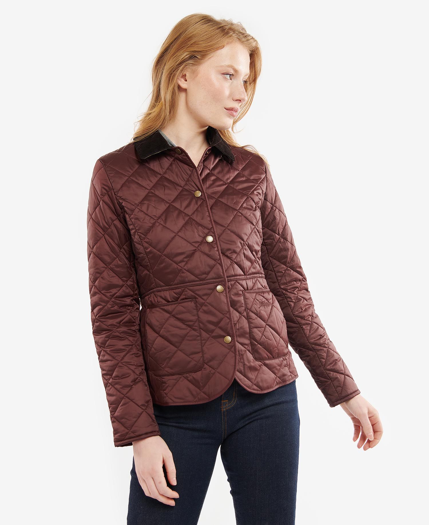 Barbour Deveron Women's Quilted Jackets Burgundy | 217408-EAI