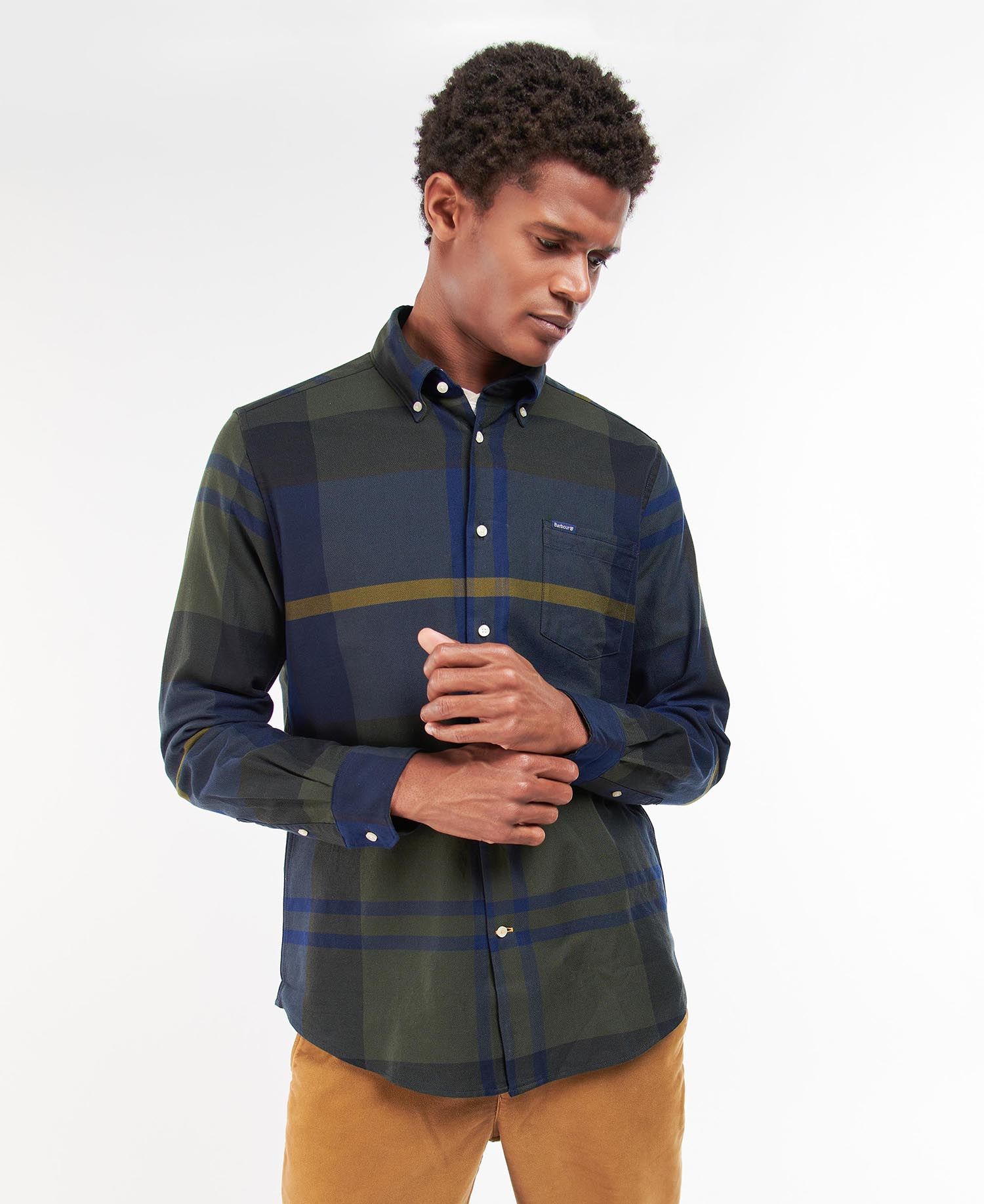 Barbour Dunoon Taillored Men's Shirts Navy | 815974-MOG