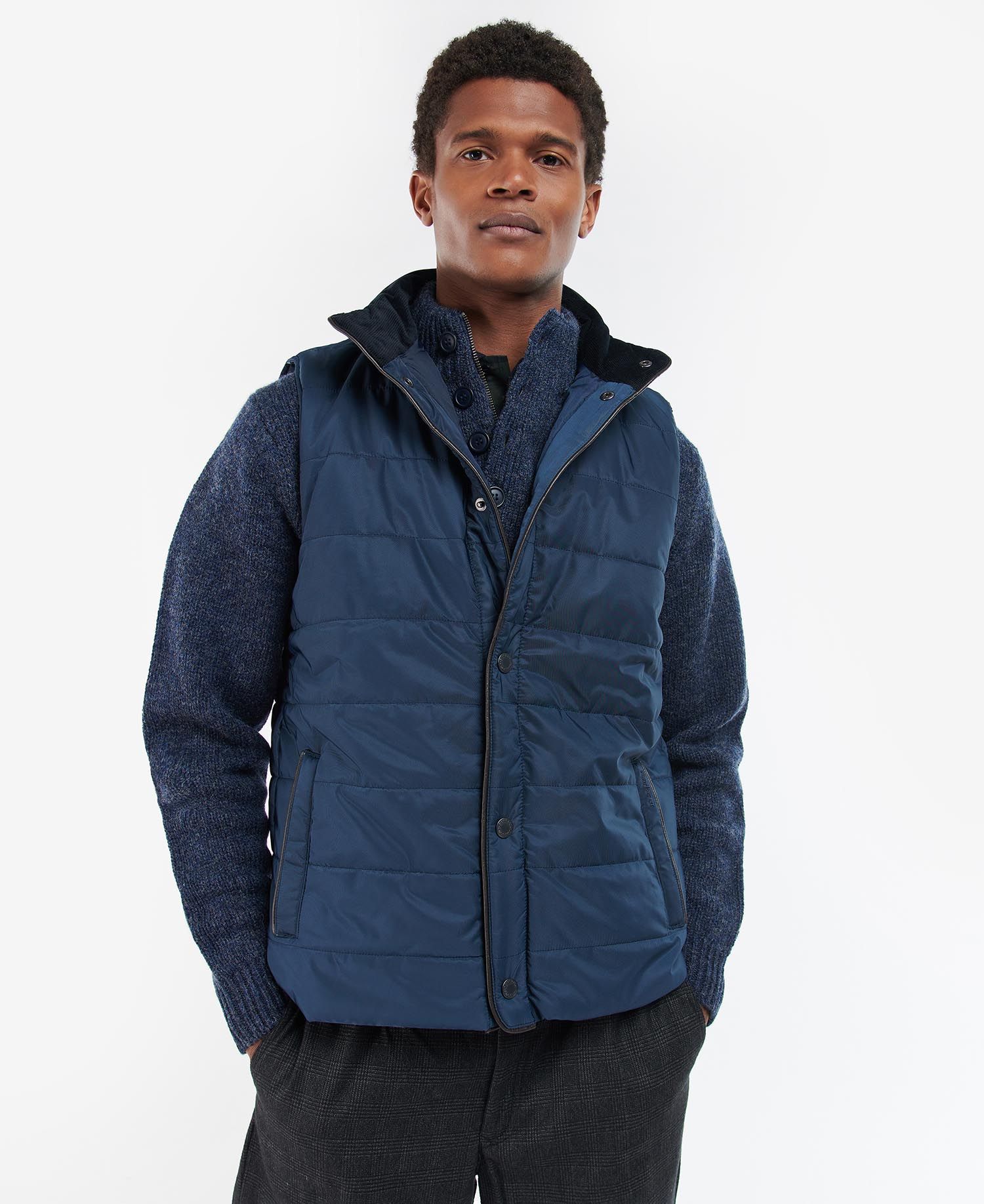 Barbour Farnham Men's Vest Navy | 412976-OTW