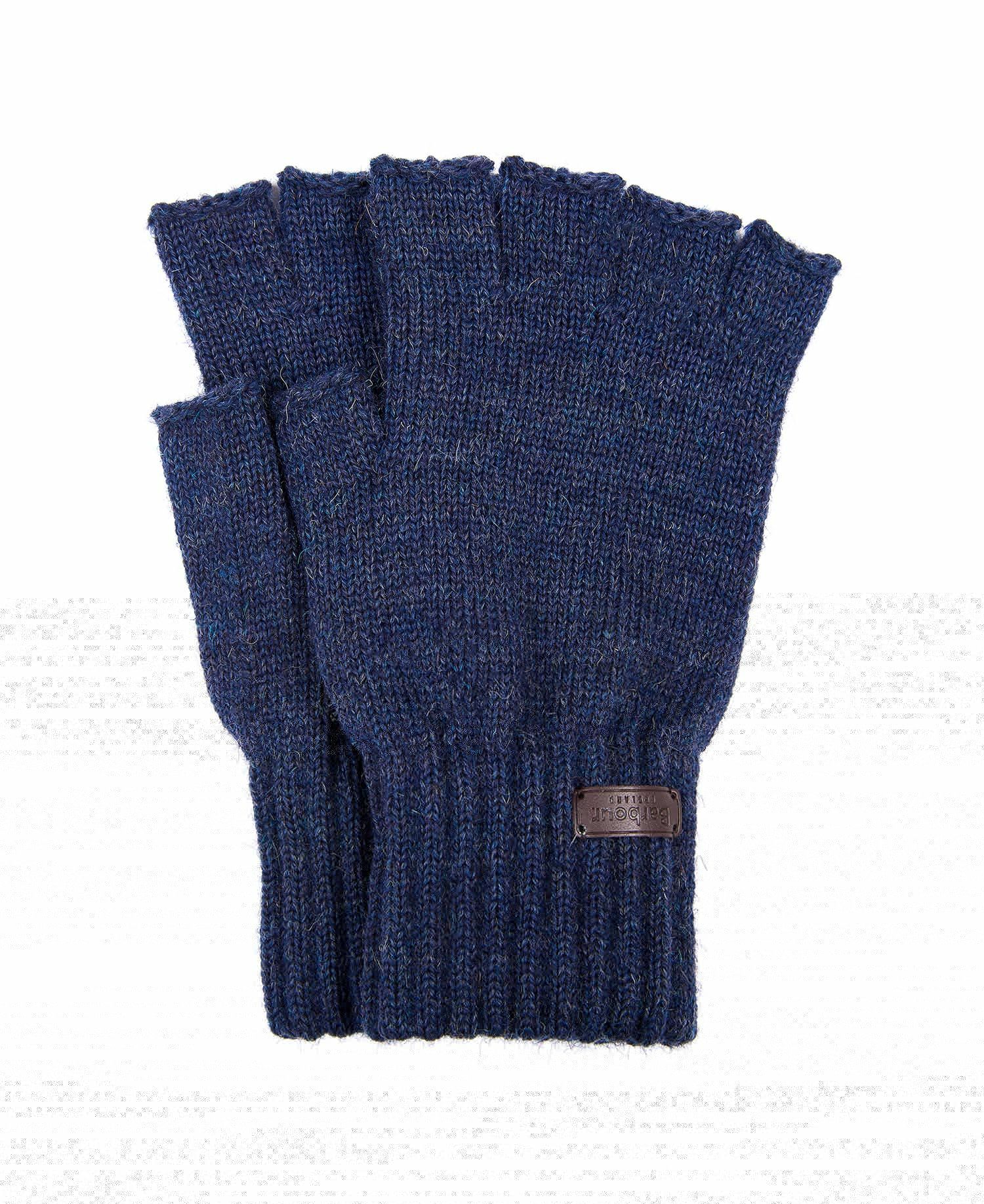 Barbour Fingerless Men's Gloves Black | 721438-LKI