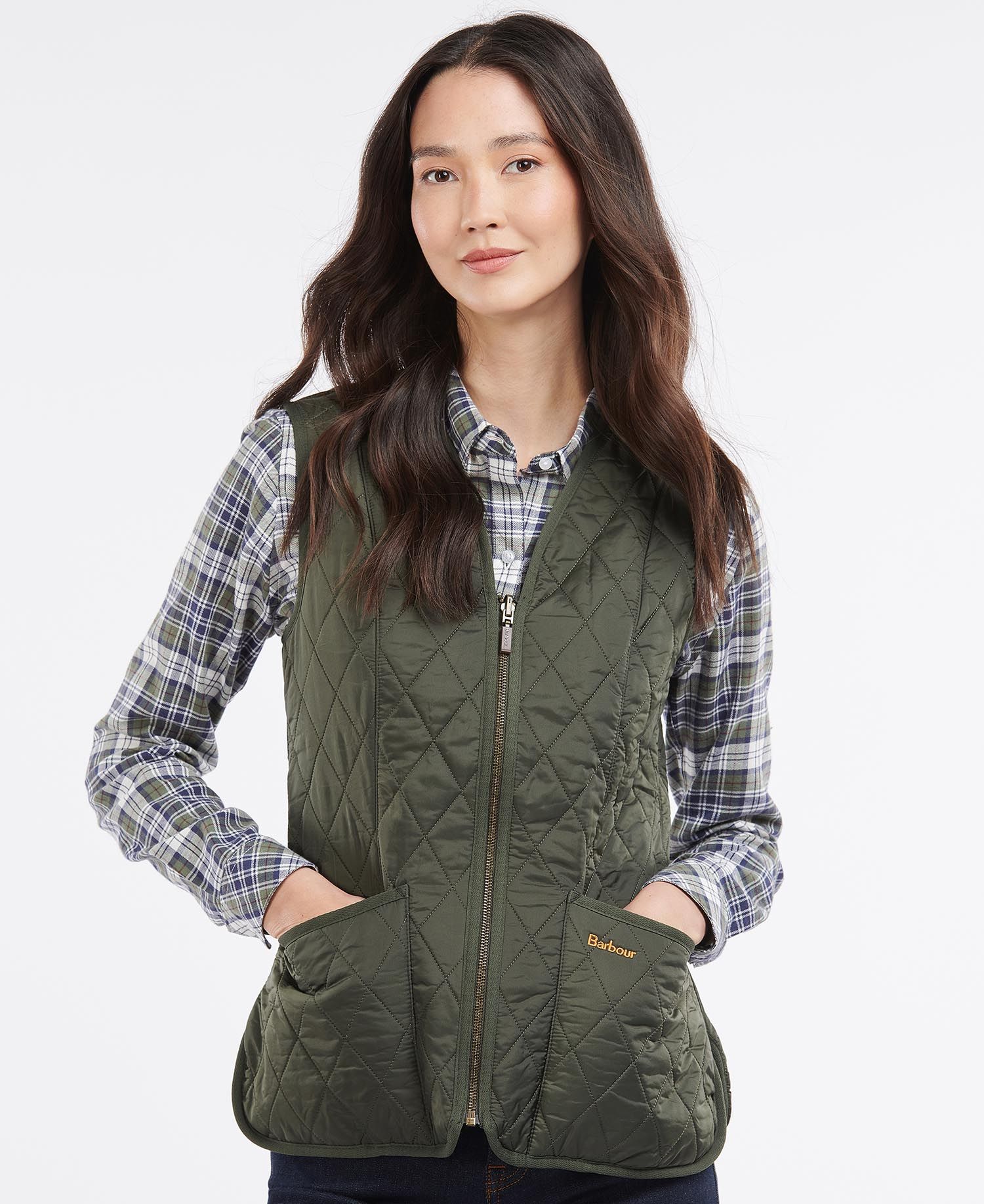 Barbour Fleece Betty Liner Women's Vest Dark Olive | 354208-HZY