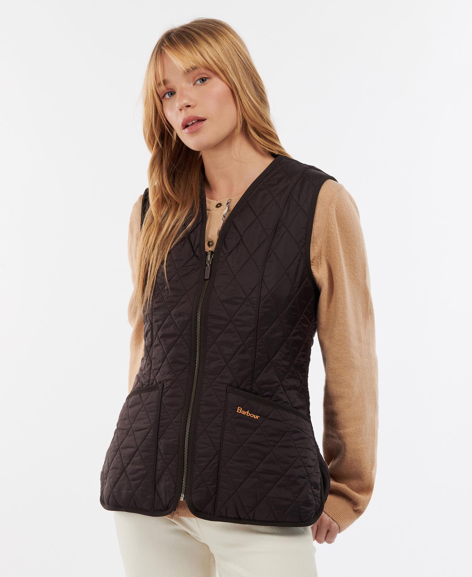 Barbour Fleece Betty Liner Women's Vest Dark Coffee | 798460-BKW