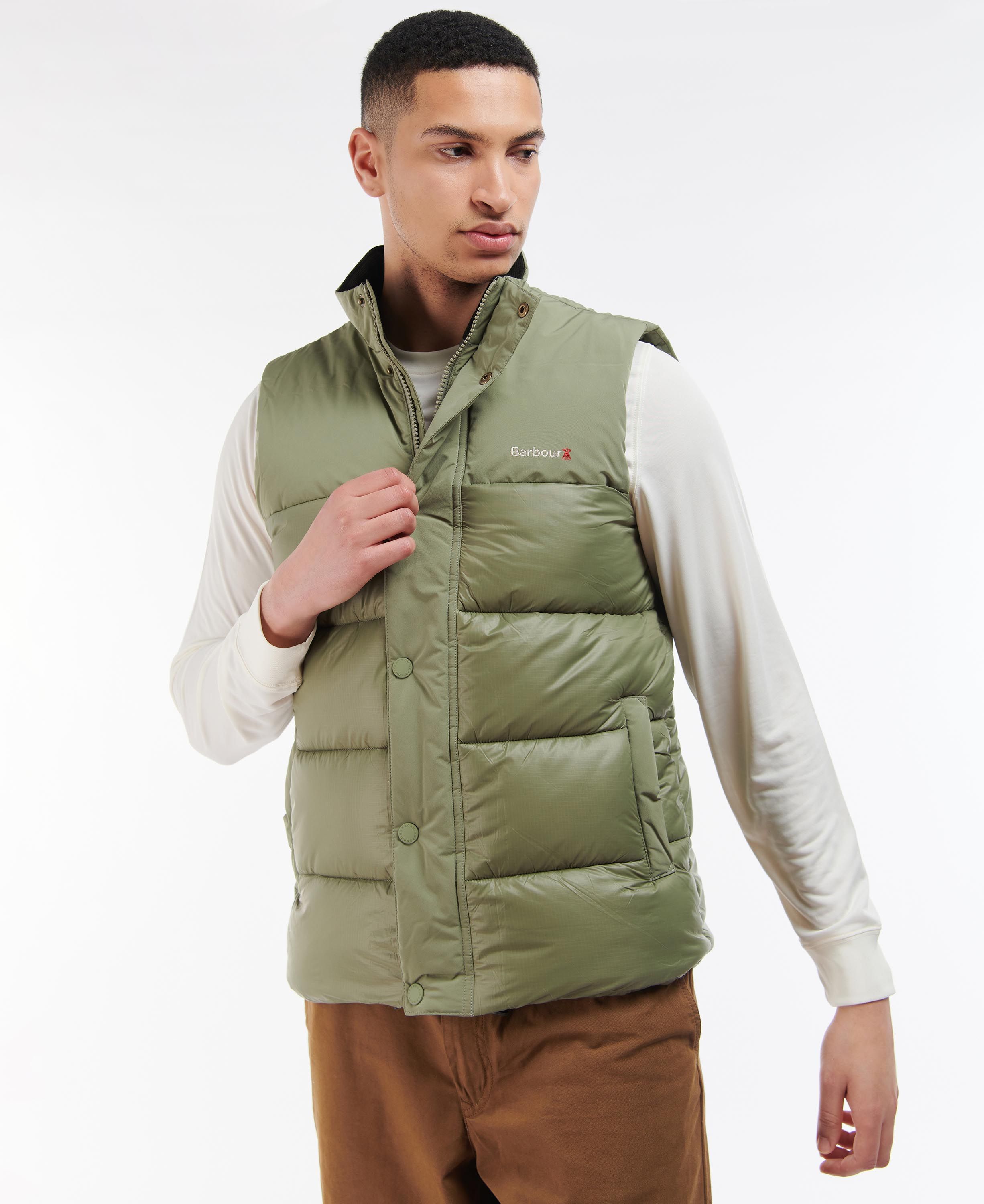 Barbour Grassland Men's Vest Olive | 615087-XRO