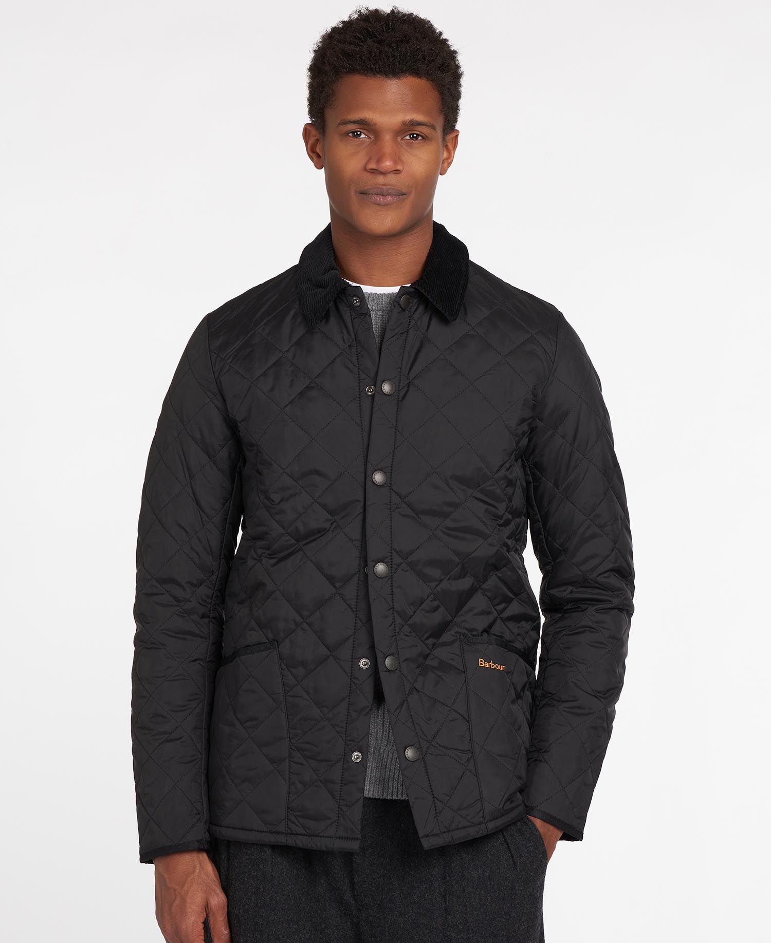 Barbour Heritage Liddesdale Men's Quilted Jackets Black | 316507-DHZ