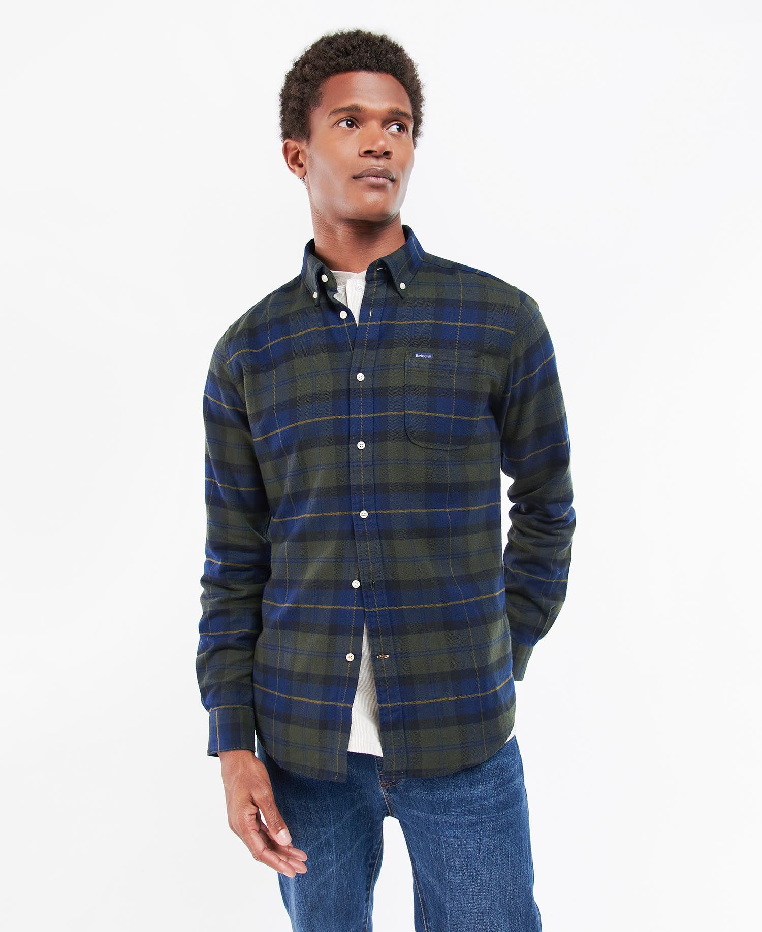 Barbour Kyeloch Tailored Men's Shirts Olive | 362174-KHP