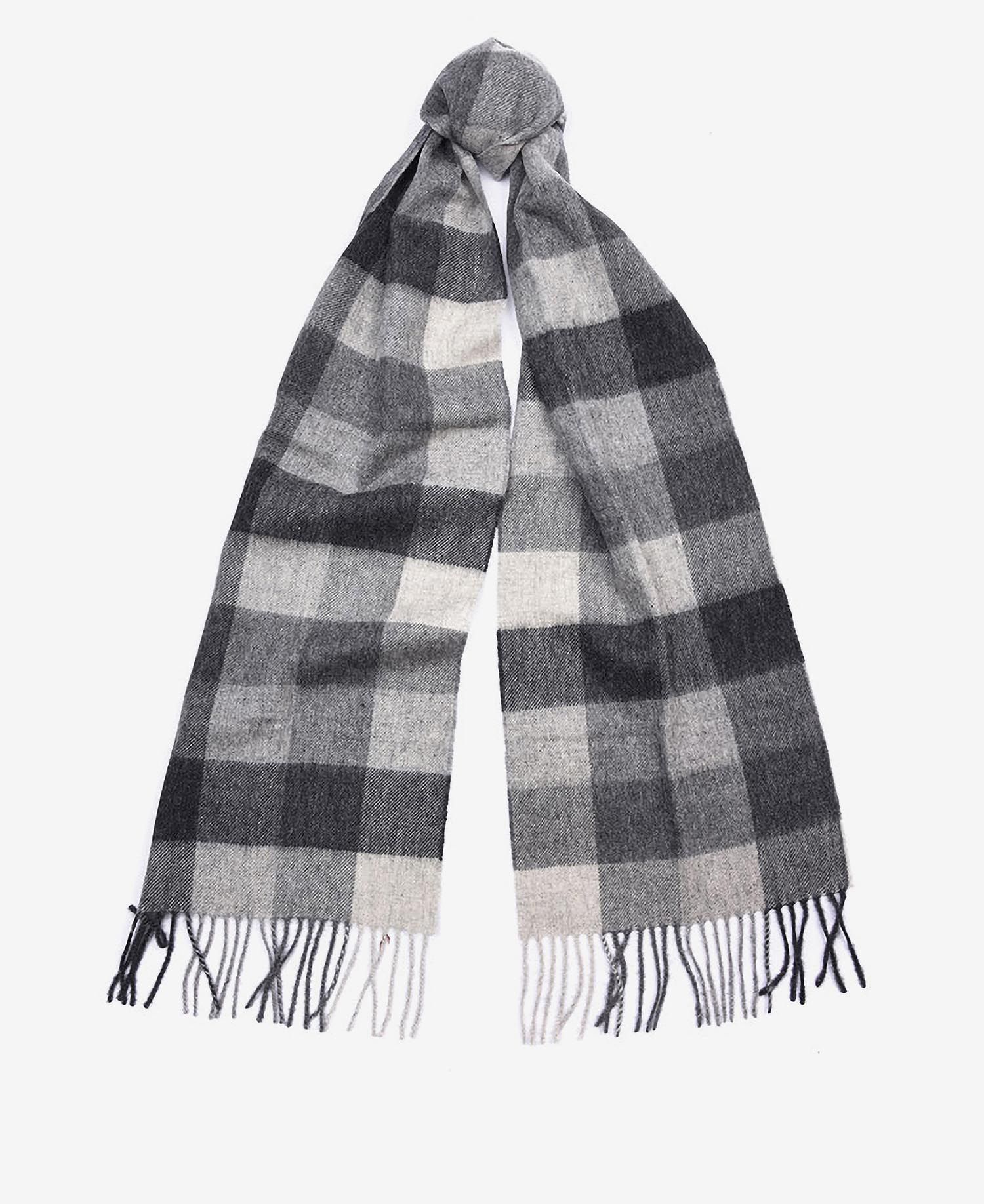 Barbour Large Tattersall Men's Scarves Grey | 248593-HPT