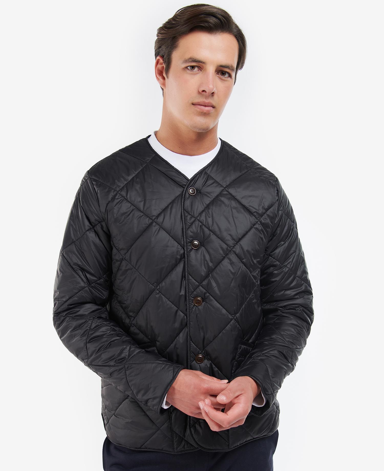 Barbour Liddesdale Cardigan Men's Quilted Jackets Black | 648210-FZX