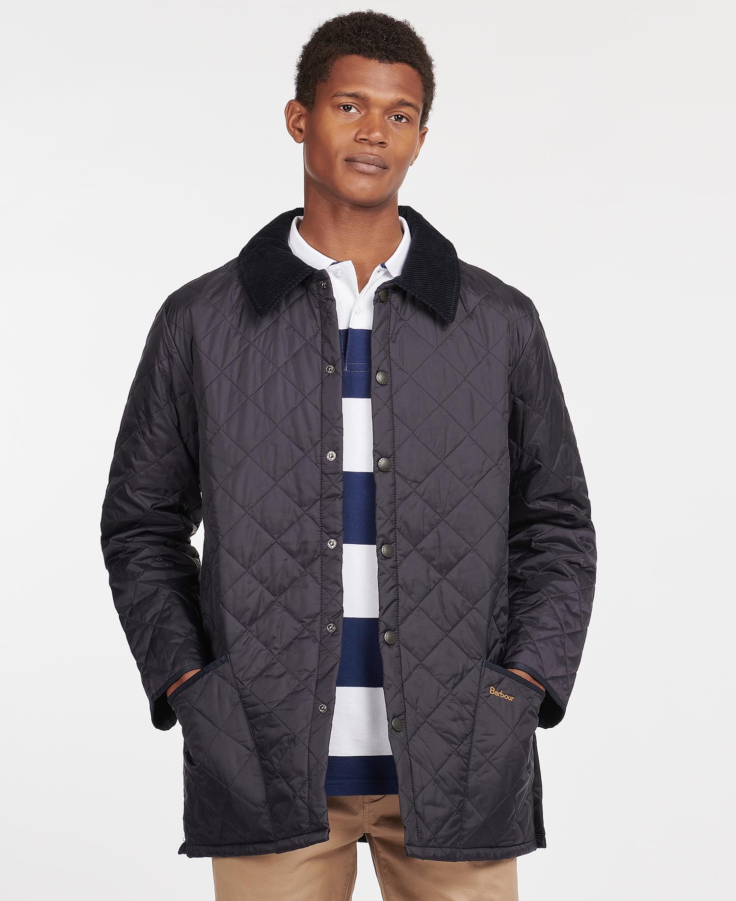 Barbour Liddesdale Men's Quilted Jackets Navy | 489573-DTF