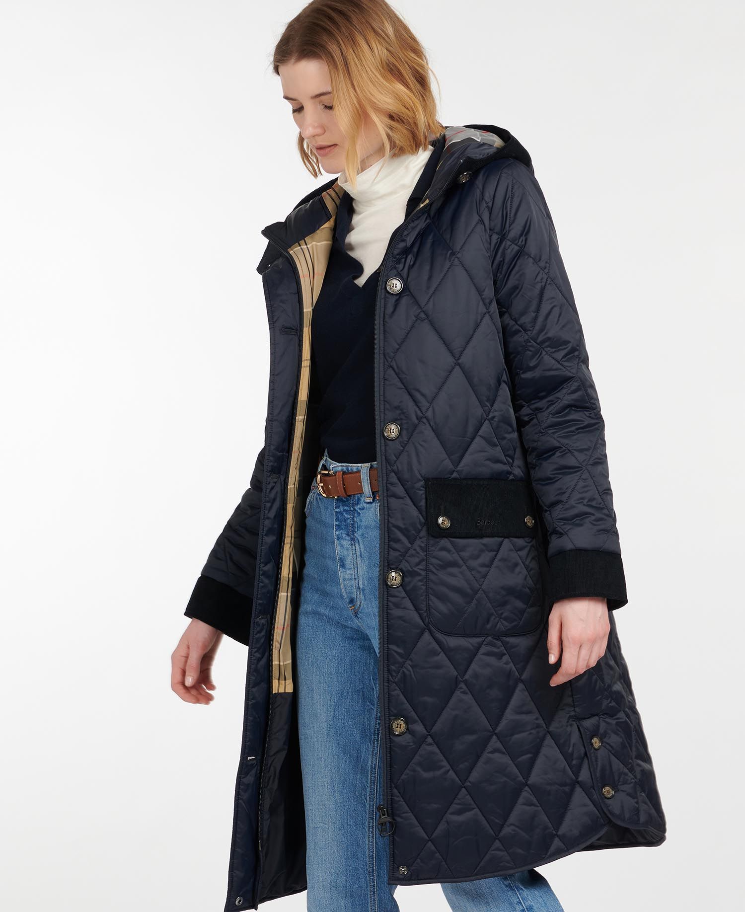 Barbour Mickley Women's Quilted Jackets Navy | 127398-ADM