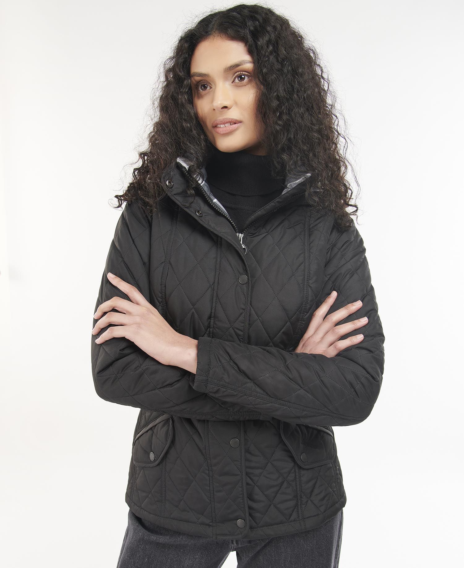 Barbour Millfire Women's Quilted Jackets Black | 516908-OLR