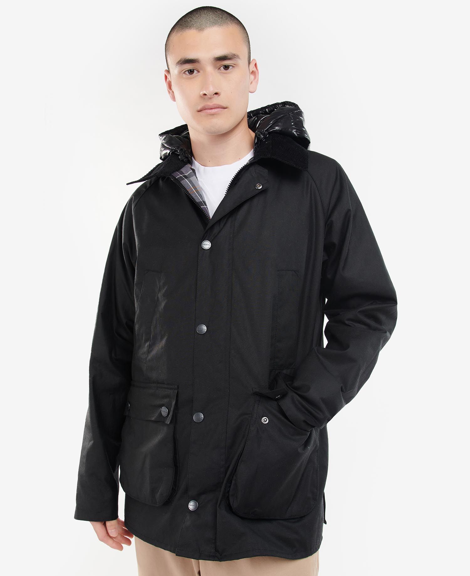 Barbour Moncler Wight Men's Waxed Jackets Black | 542709-ELO