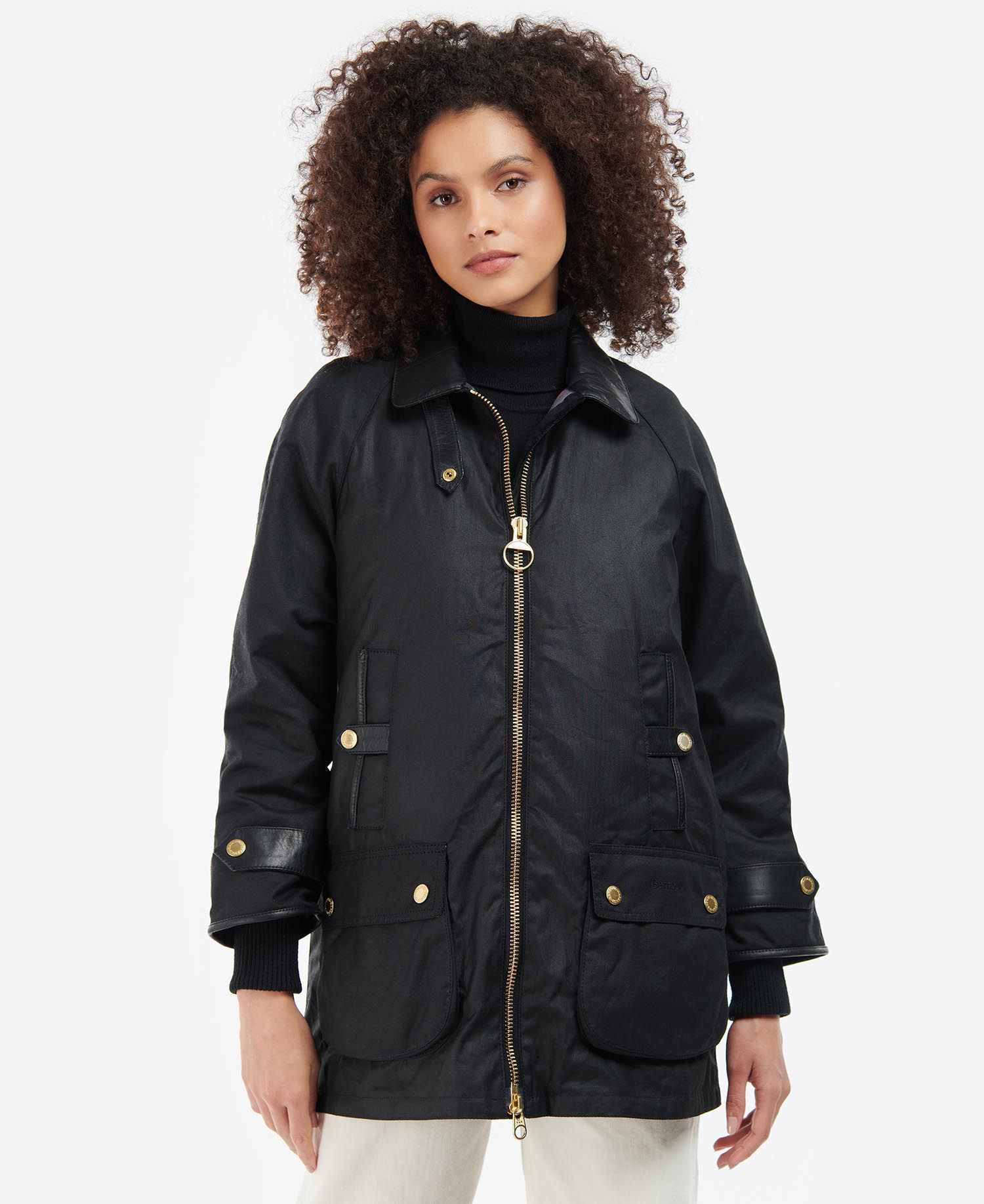 Barbour Norwood Women's Waxed Jackets Black | 319648-PES