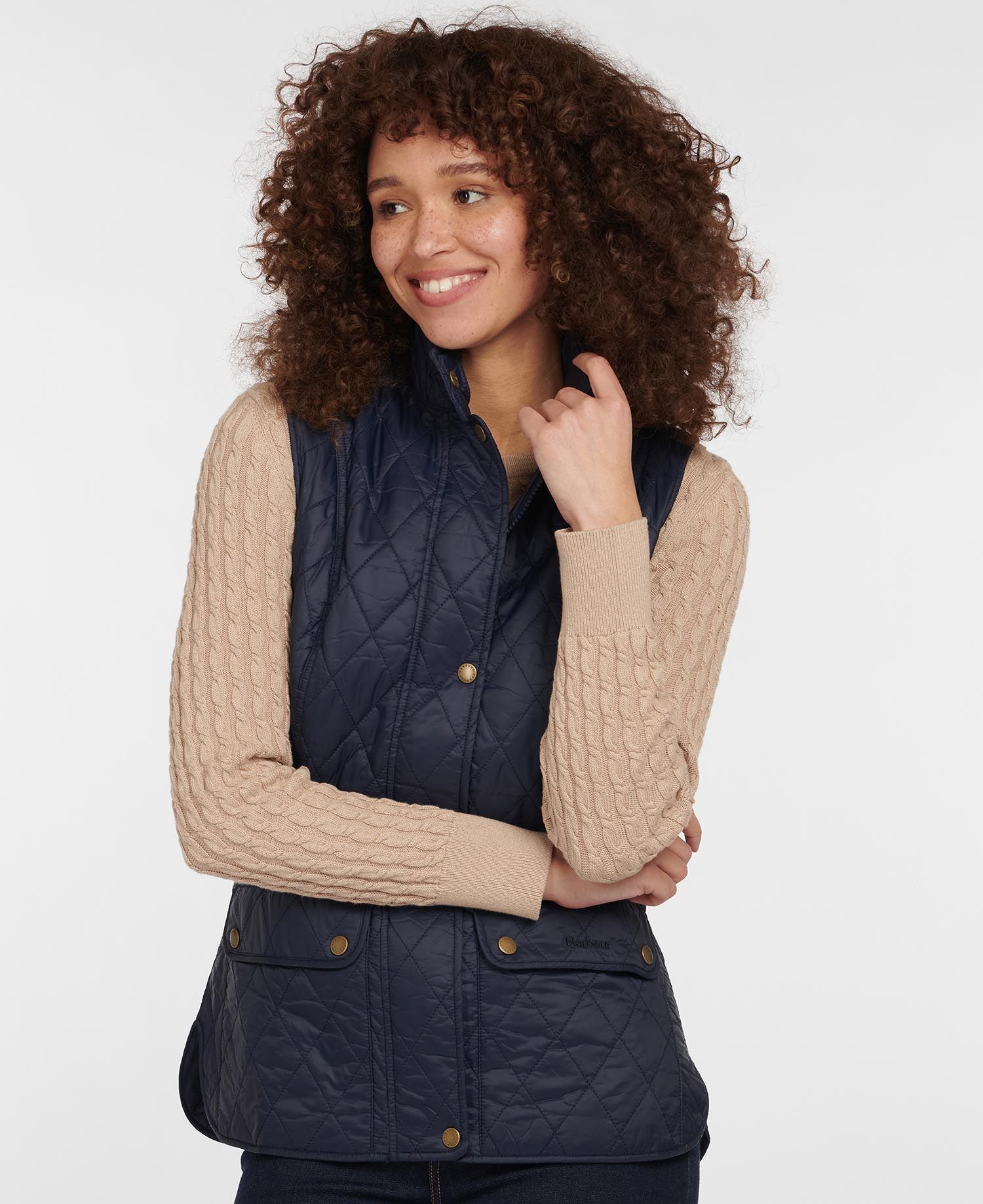 Barbour Otterburn Women's Vest Navy | 704526-CGL