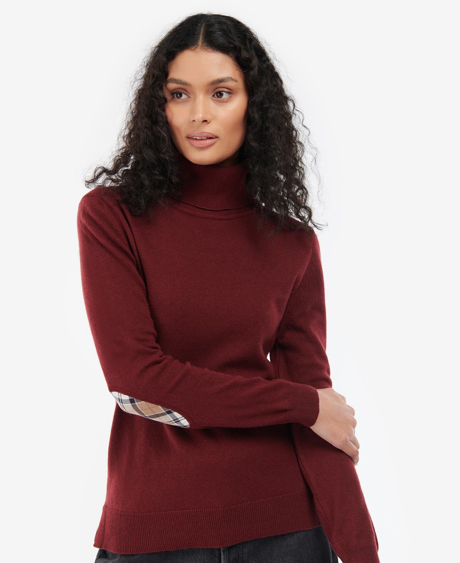 Barbour Pendle Roll-Neck Women's Sweatshirts Burgundy | 074932-MFG