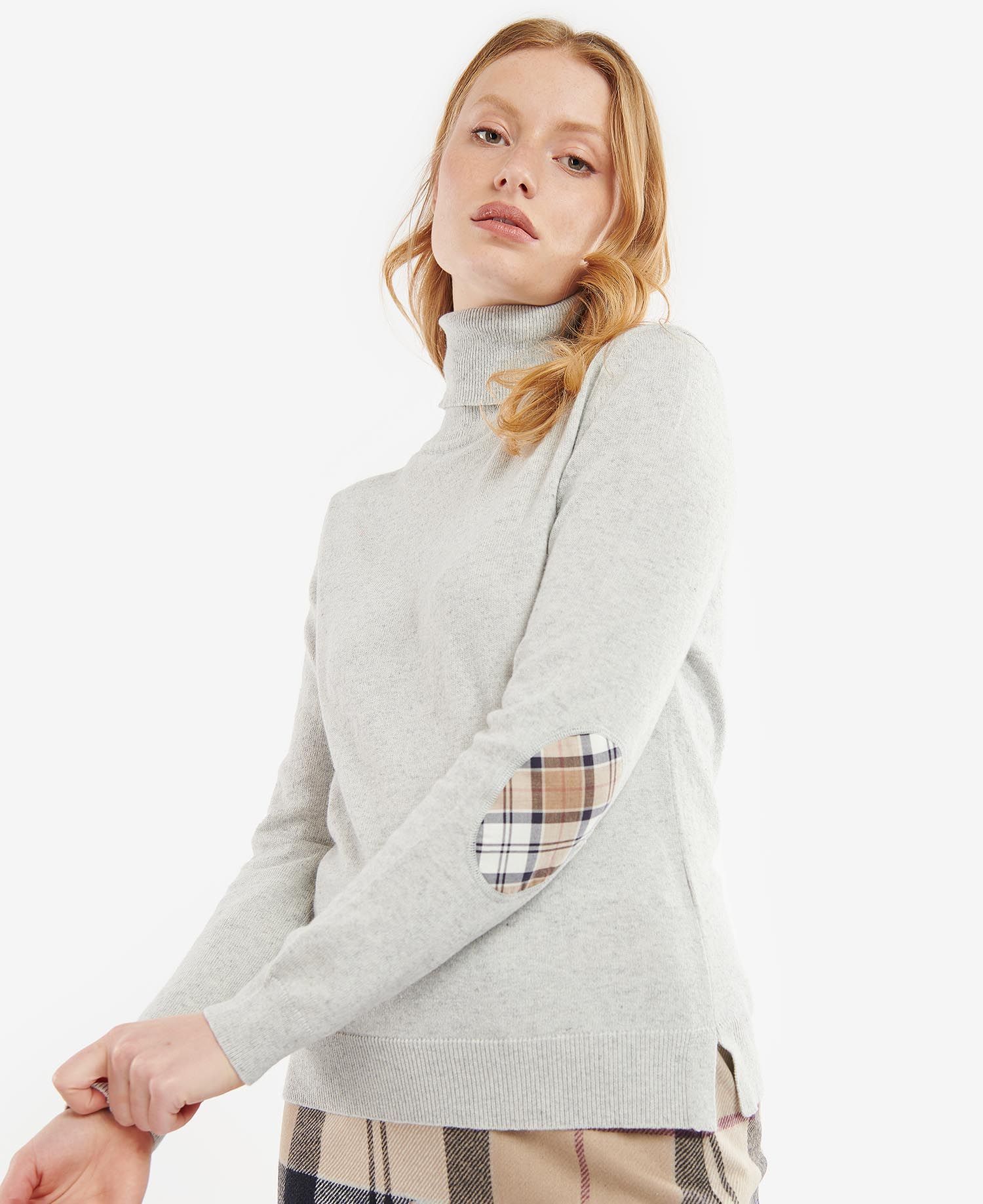 Barbour Pendle Roll-Neck Women's Sweatshirts Light Grey | 601287-FYO