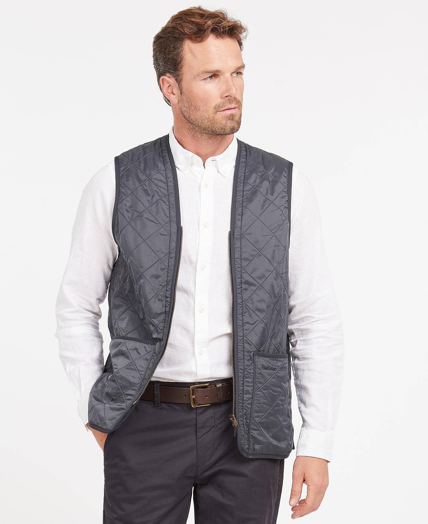 Barbour Polarquilt Zip-In Liner Men's Vest Black | 590724-AQY