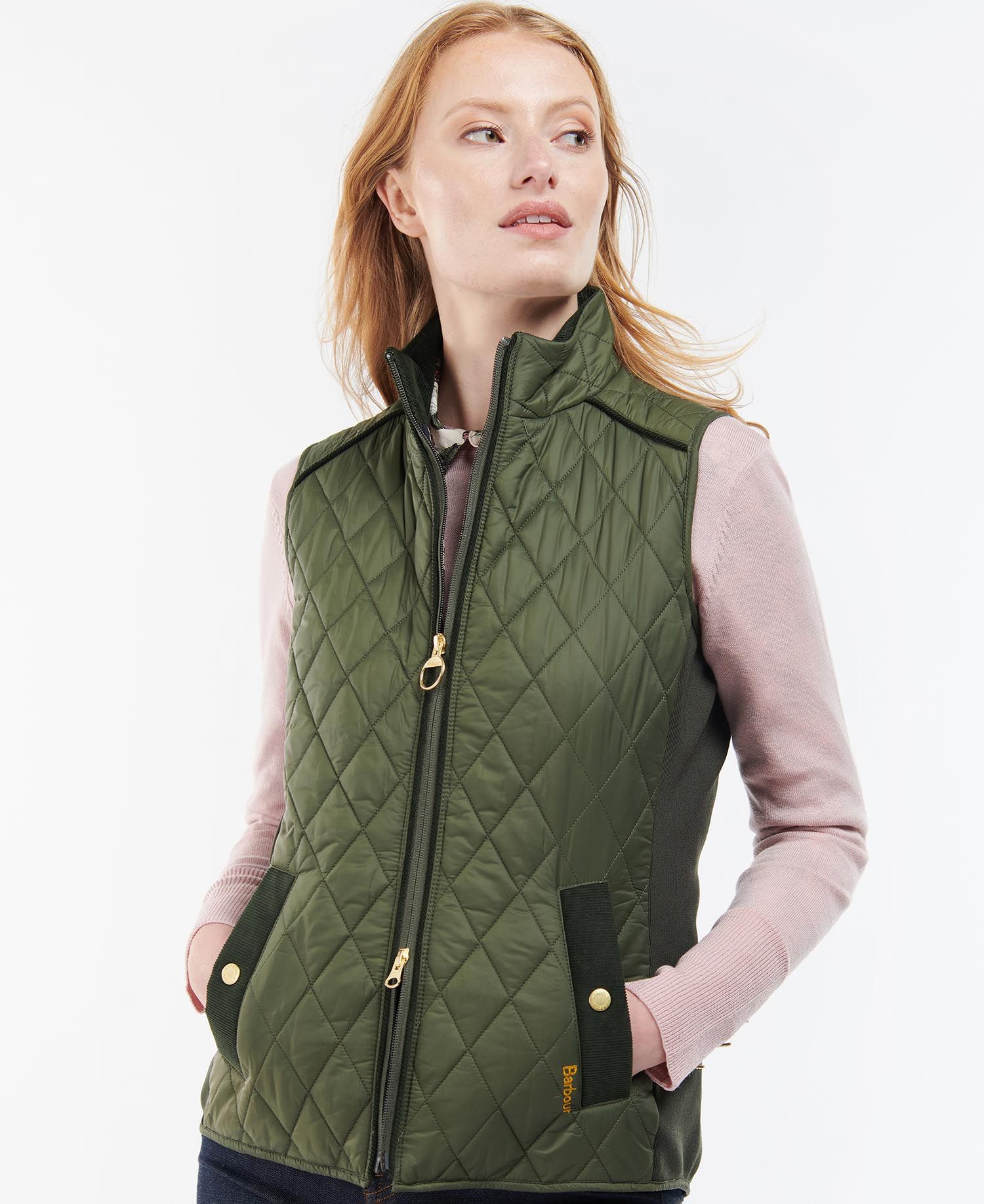 Barbour Poppy Women's Vest Olive | 593704-YWV