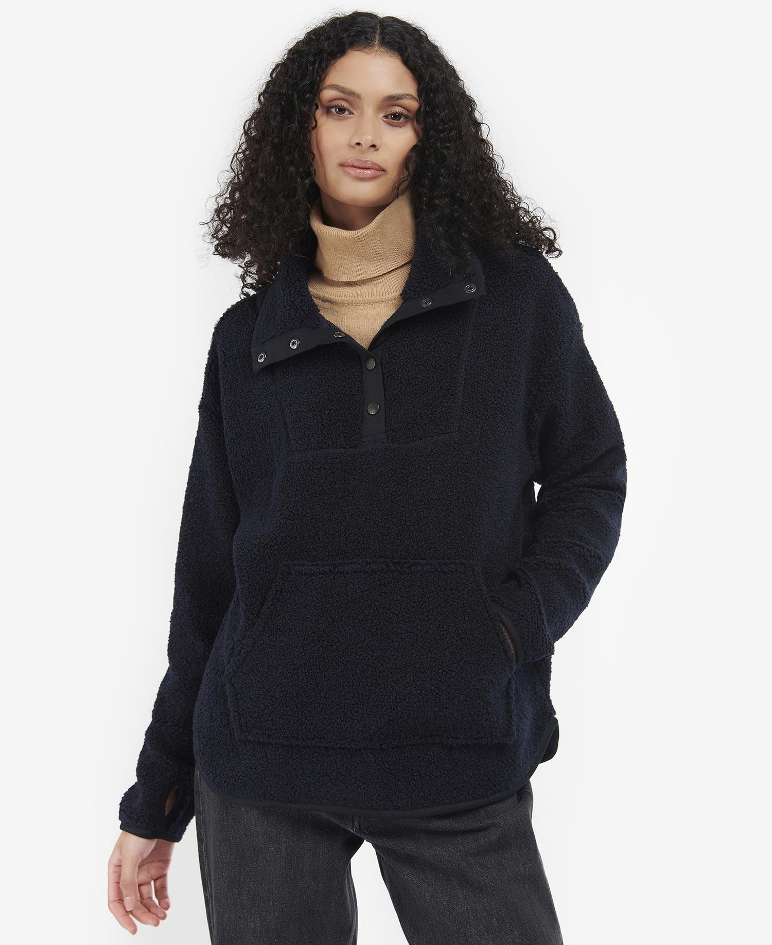 Barbour Raylees Fleece Women's Sweatshirts Black | 946730-WEH