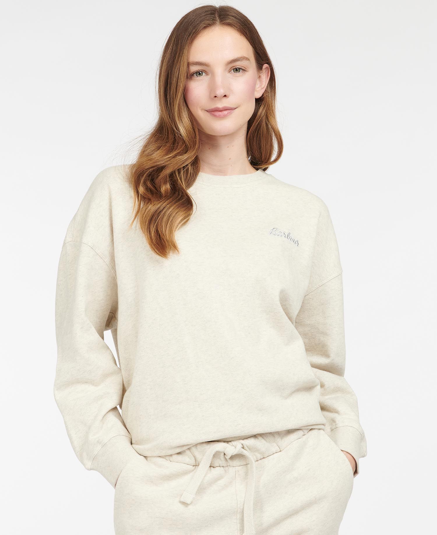 Barbour Rosie Relaxed Crew Women's Loungewear Beige | 765210-PCH