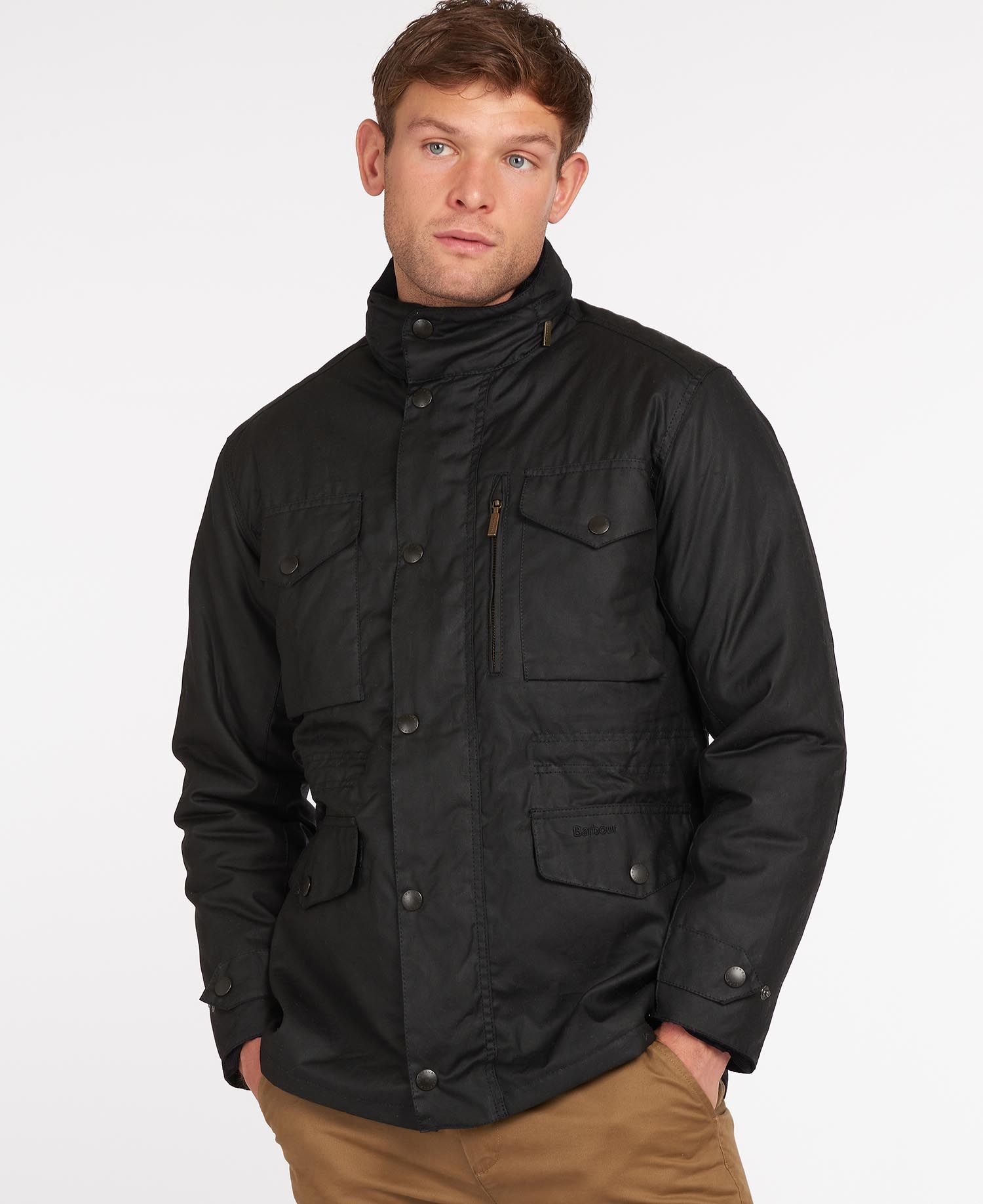 Barbour Sapper Men's Waxed Jackets Black | 785941-SEI