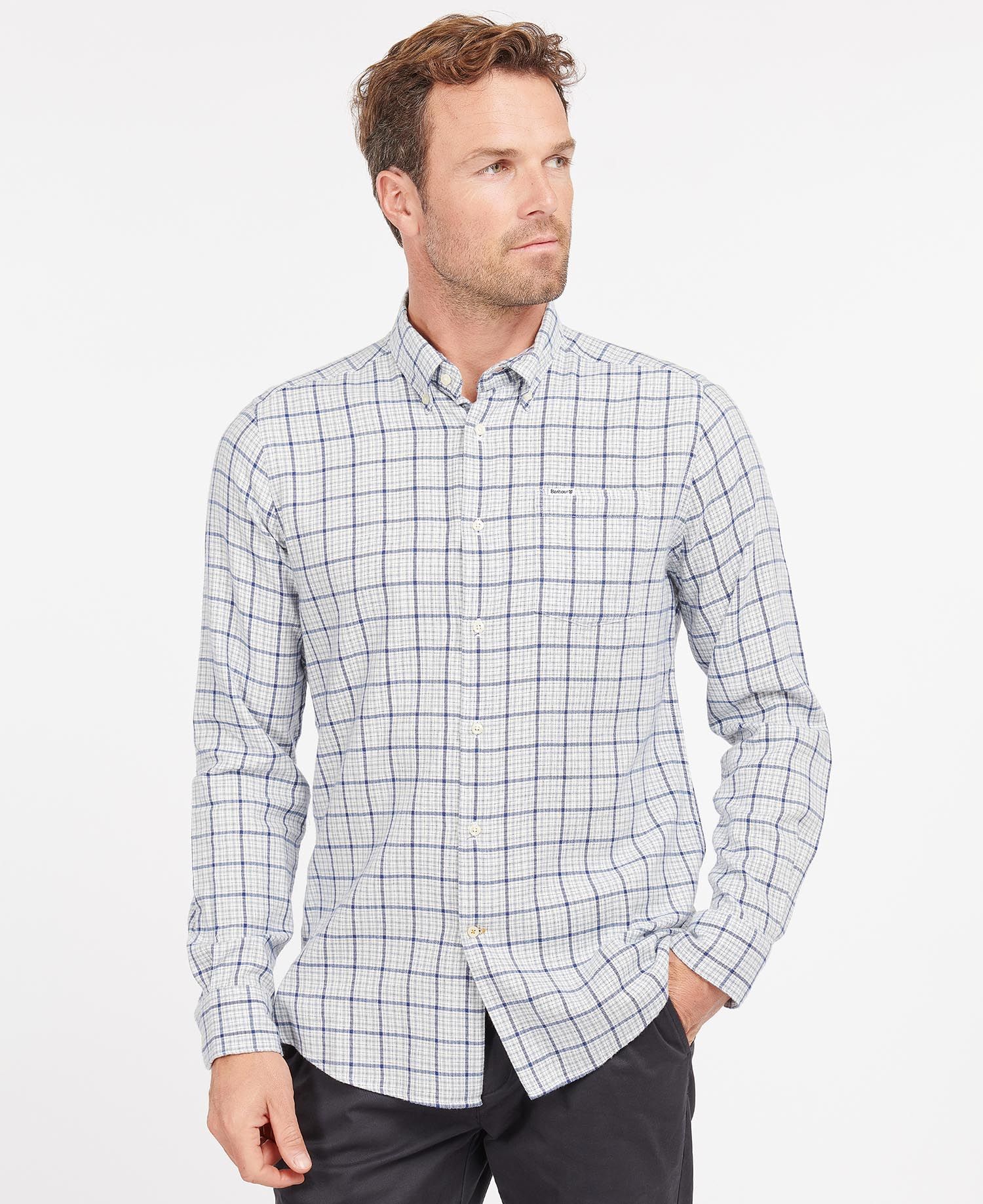 Barbour Sherwood Eco Tailored Men's Shirts White | 289047-HJD