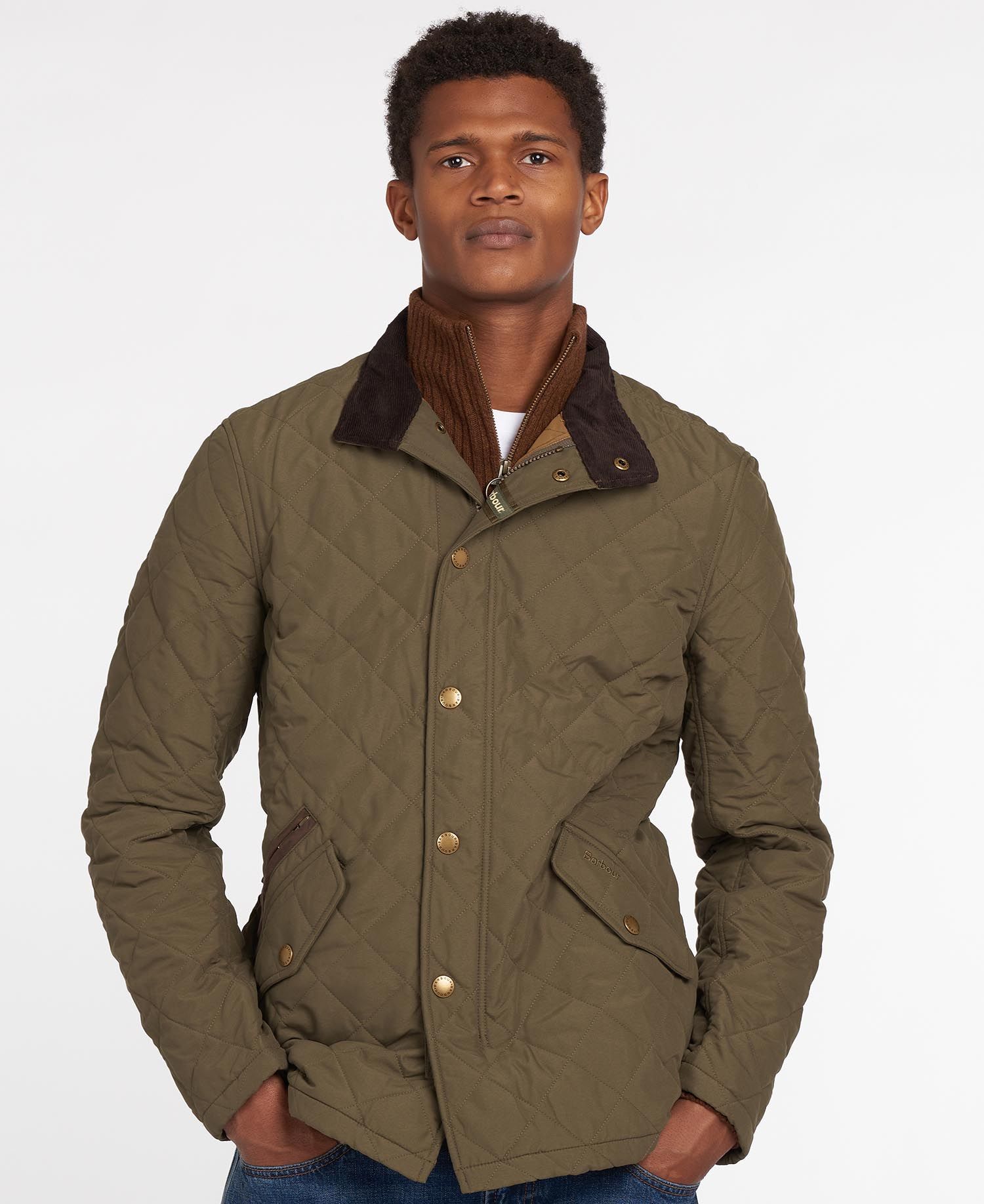 Barbour Shoveler Men's Quilted Jackets Green | 804376-OQA