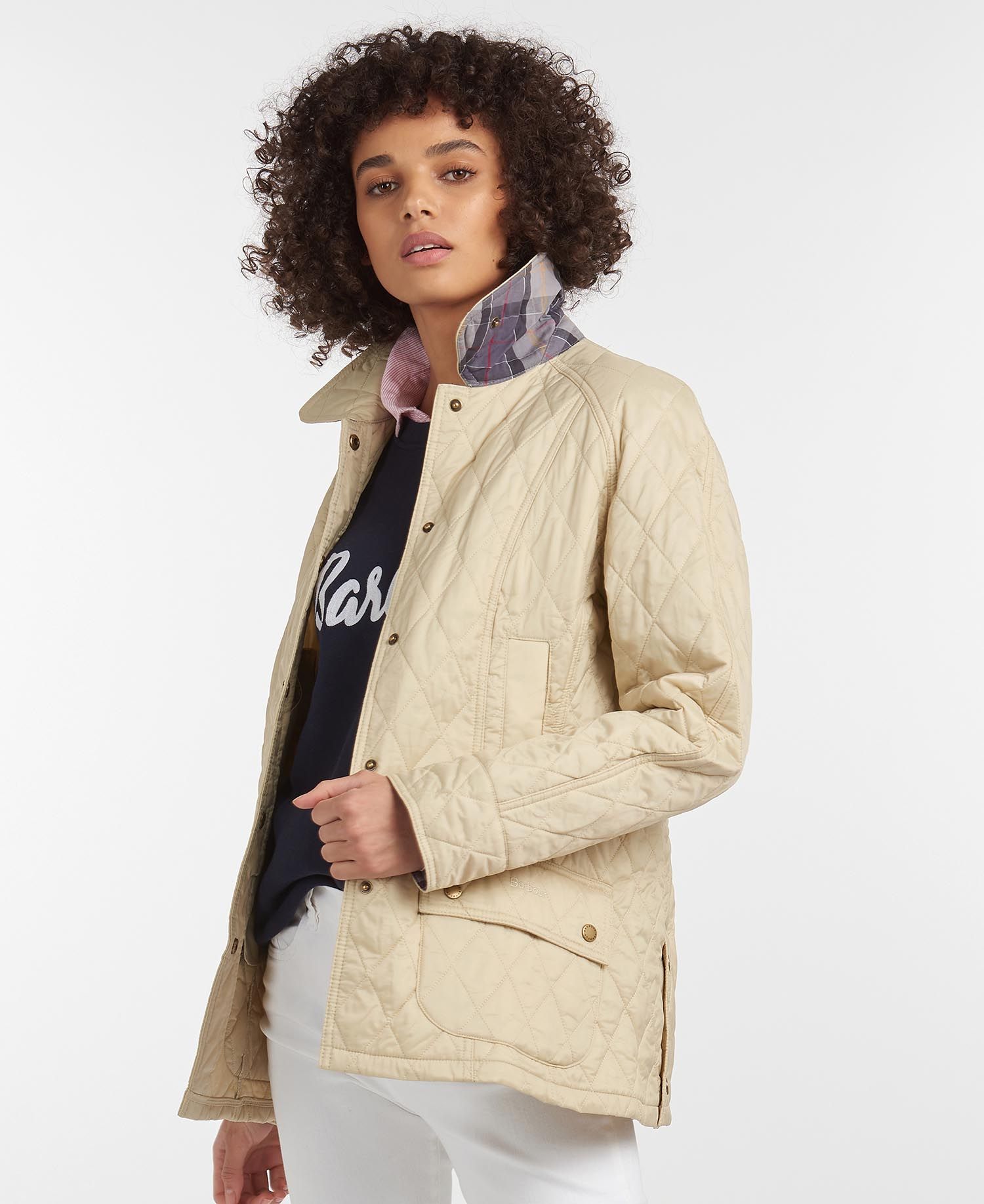 Barbour Summer Beadnell Women's Quilted Jackets Navy | 675490-BHK