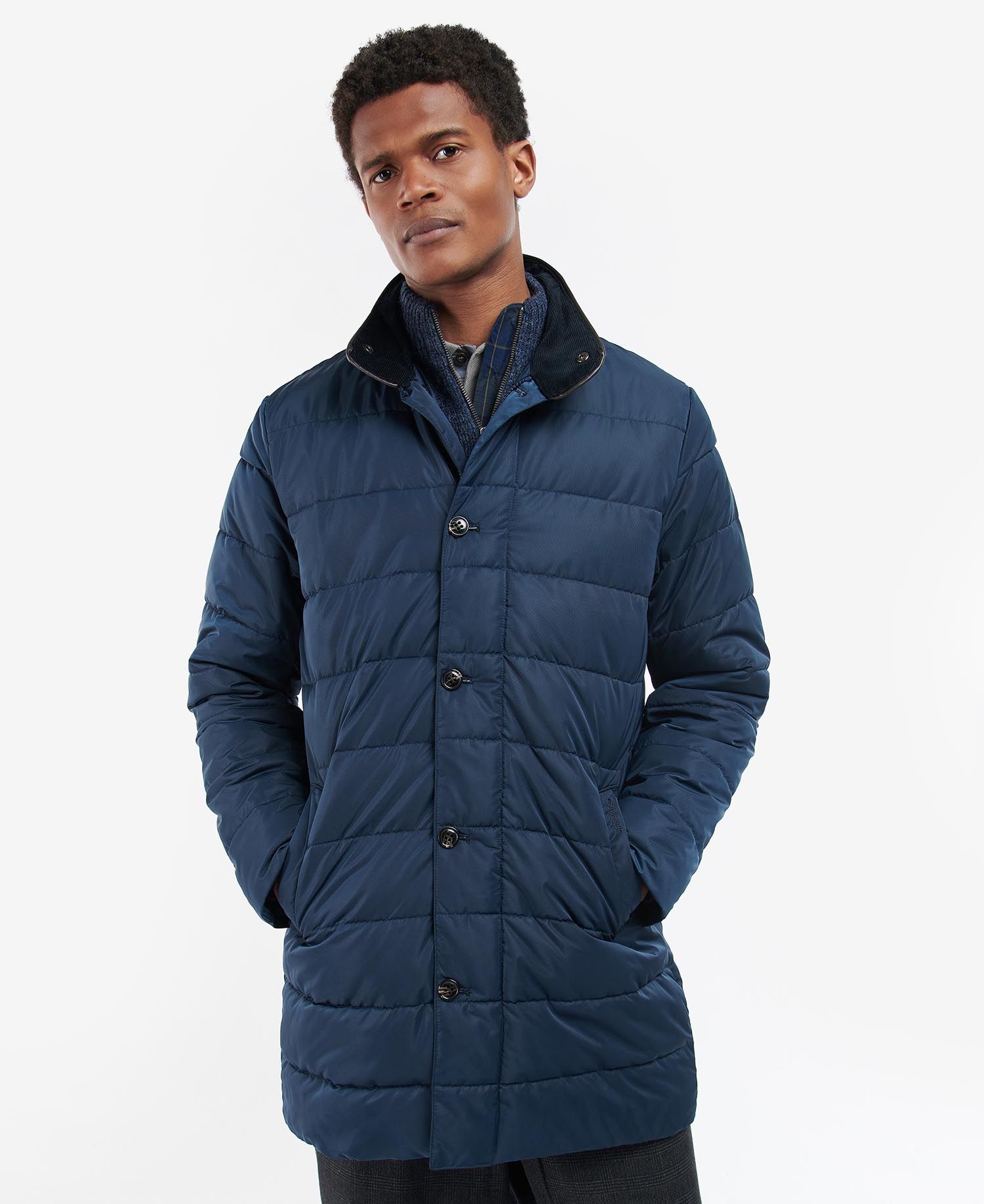 Barbour Tonbridge Baffle Men's Quilted Jackets Navy / Olive | 938170-AYE