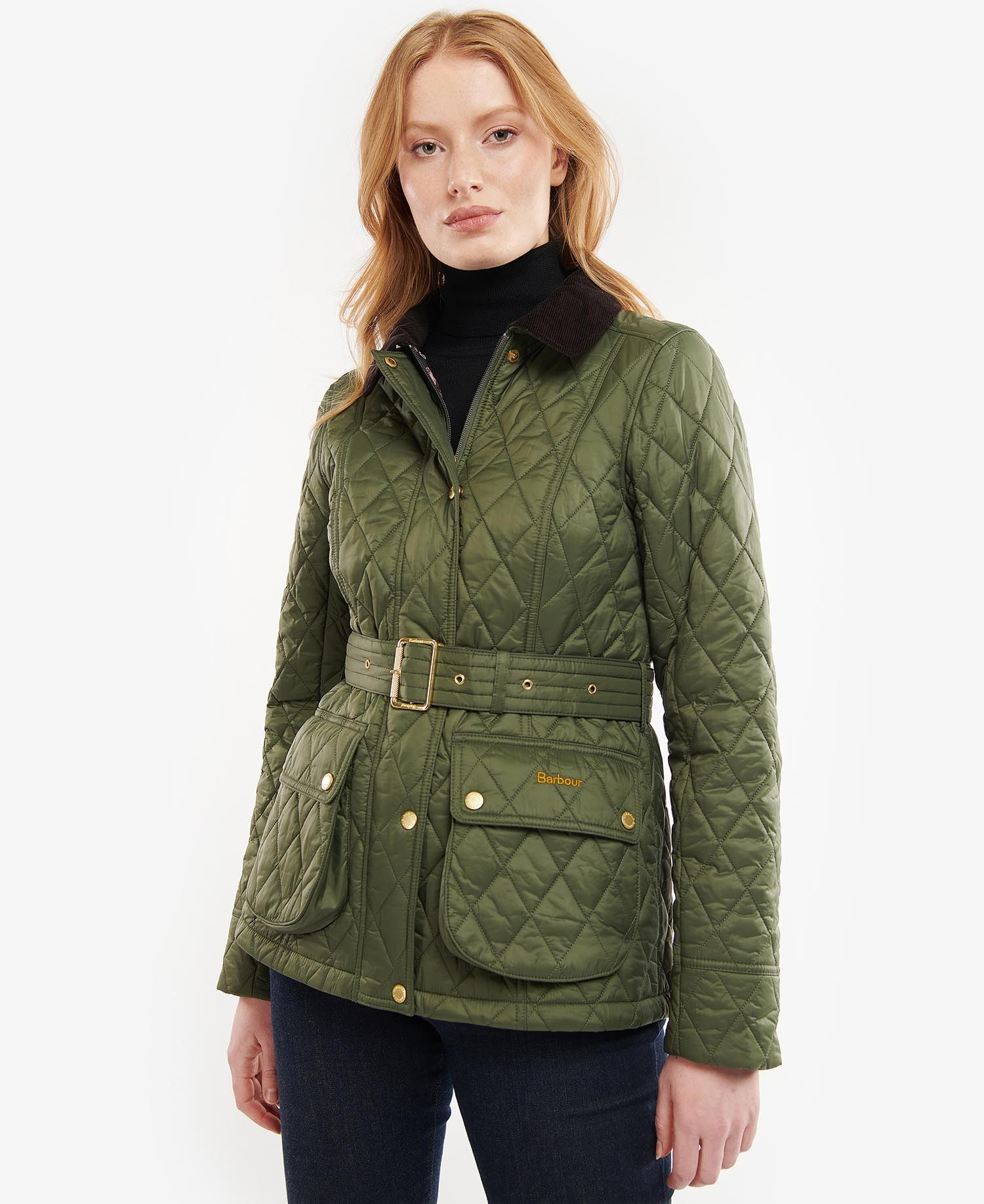 Barbour Trefoil Women's Quilted Jackets Olive | 734051-QET