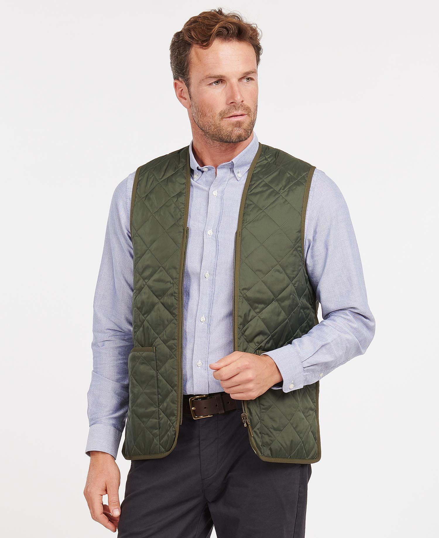 Barbour Zip-In Liner Men's Vest Black | 182630-UIV