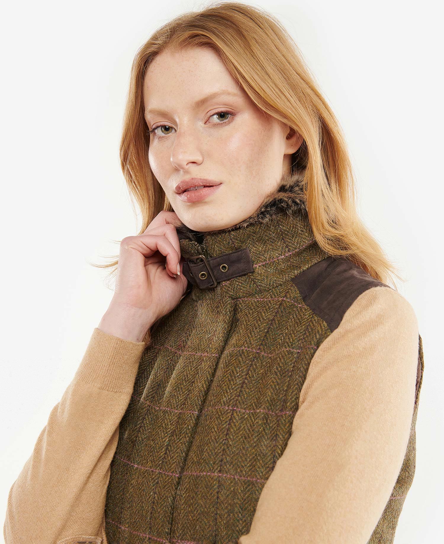 Barbour Alder Wool Women's Vest Olive | 068792-FVH