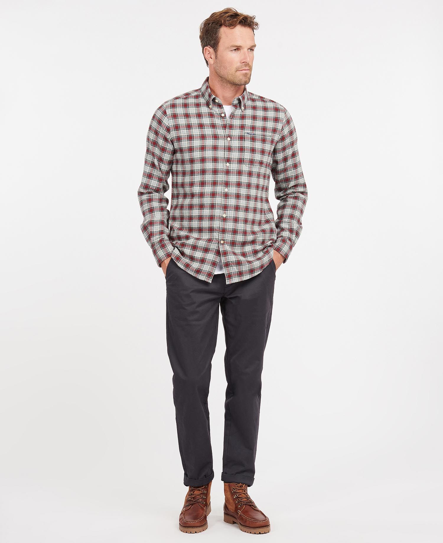 Barbour Alderton Tailored Men's Shirts Grey | 531297-FYM