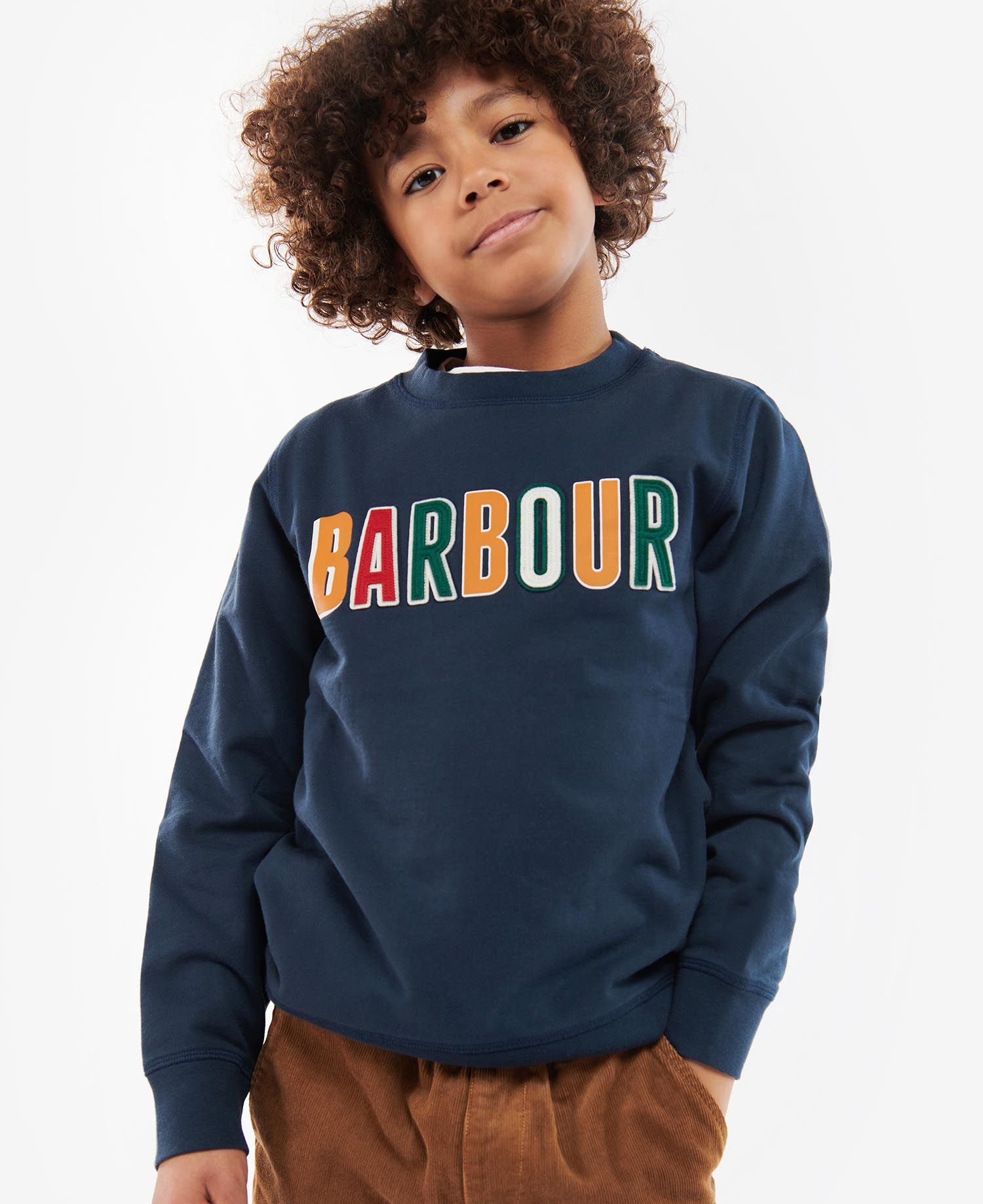 Barbour Alfie Crew Kids' Clothing Navy | 713042-IKV