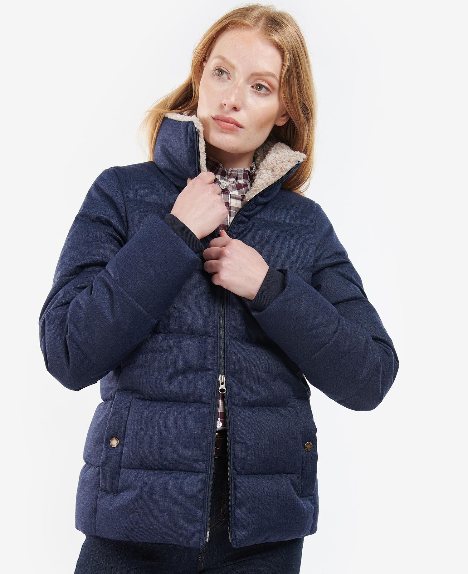 Barbour Allium Women\'s Quilted Jackets Navy | 681530-RUE