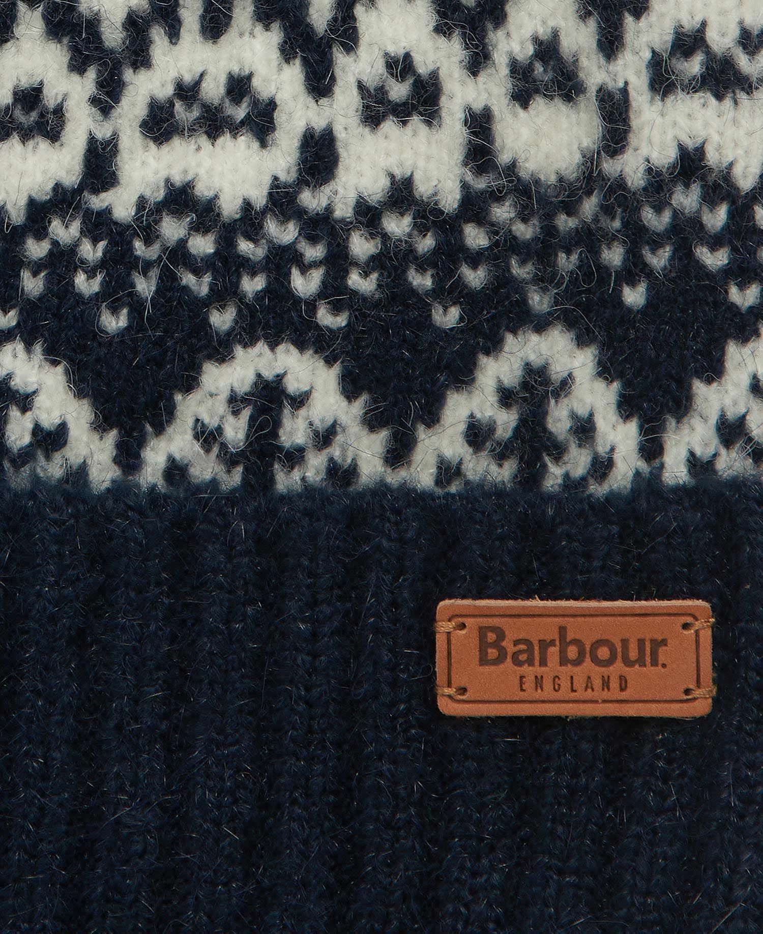 Barbour Alpine Fair Isle Pom Women's Beanie Navy | 057841-SHV