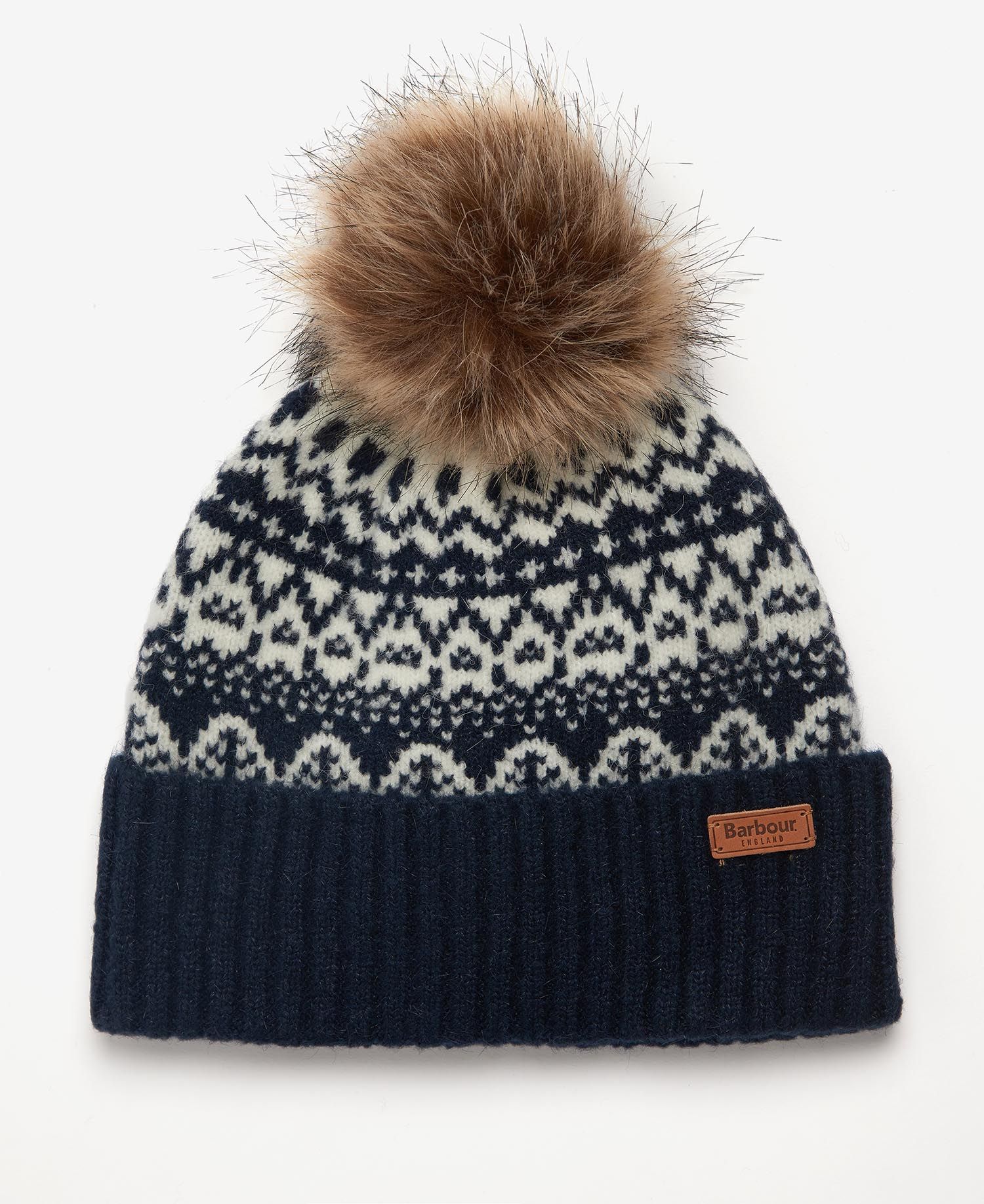 Barbour Alpine Fair Isle Pom Women\'s Beanie Navy | 057841-SHV