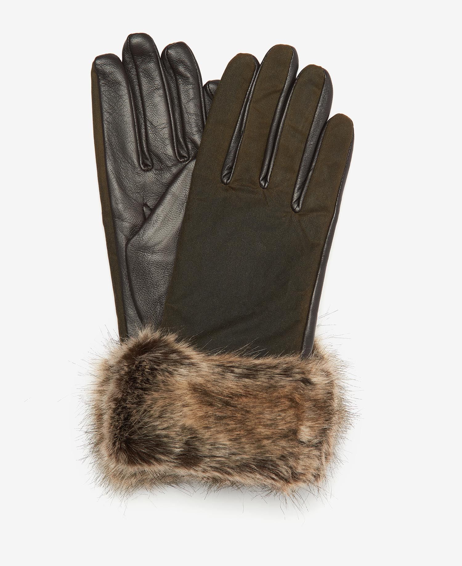 Barbour Ambush Leather Women\'s Gloves Dark Coffee | 781253-YKW