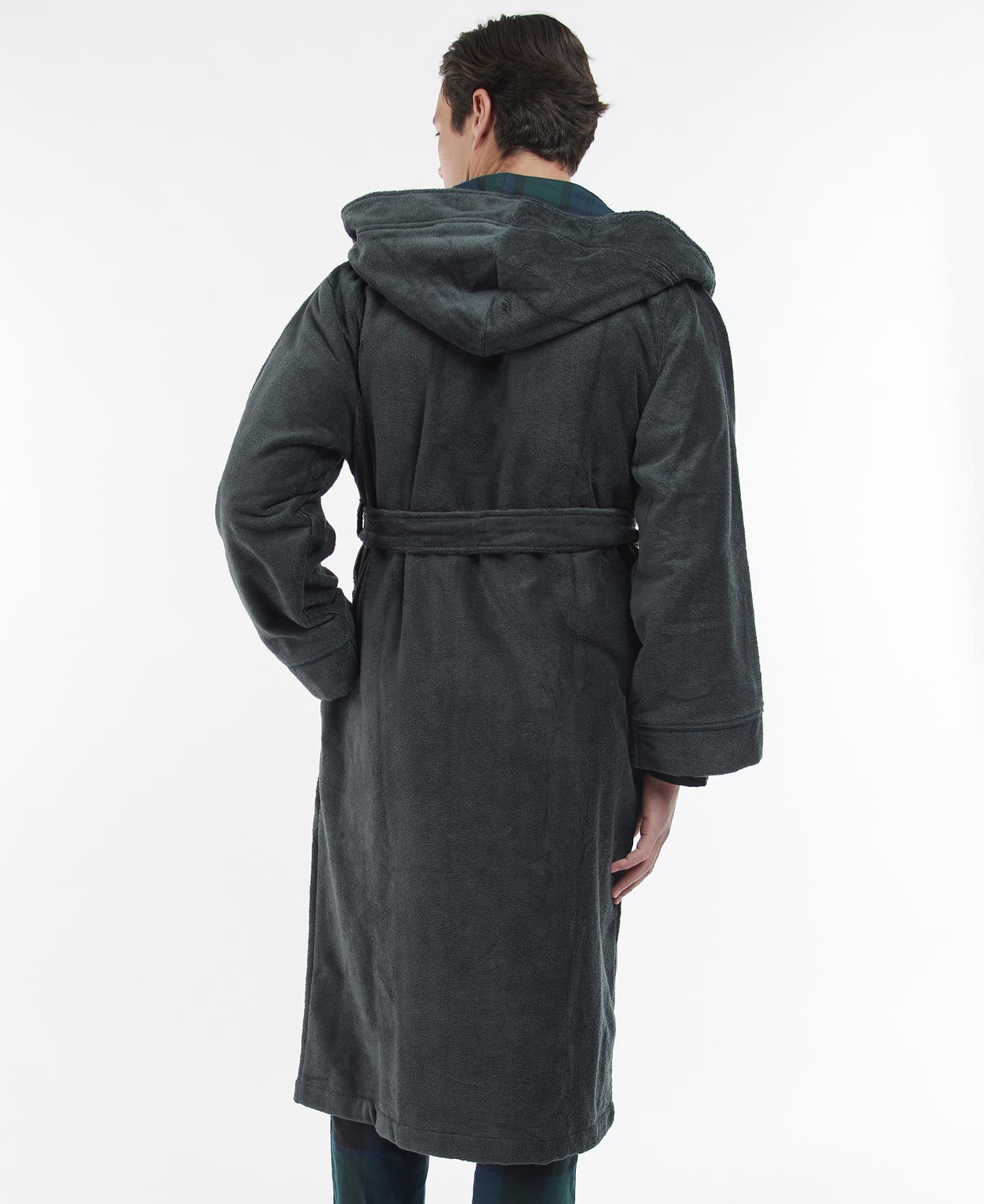 Barbour Angusing Gown Men's Nightwear Grey | 264837-TJY